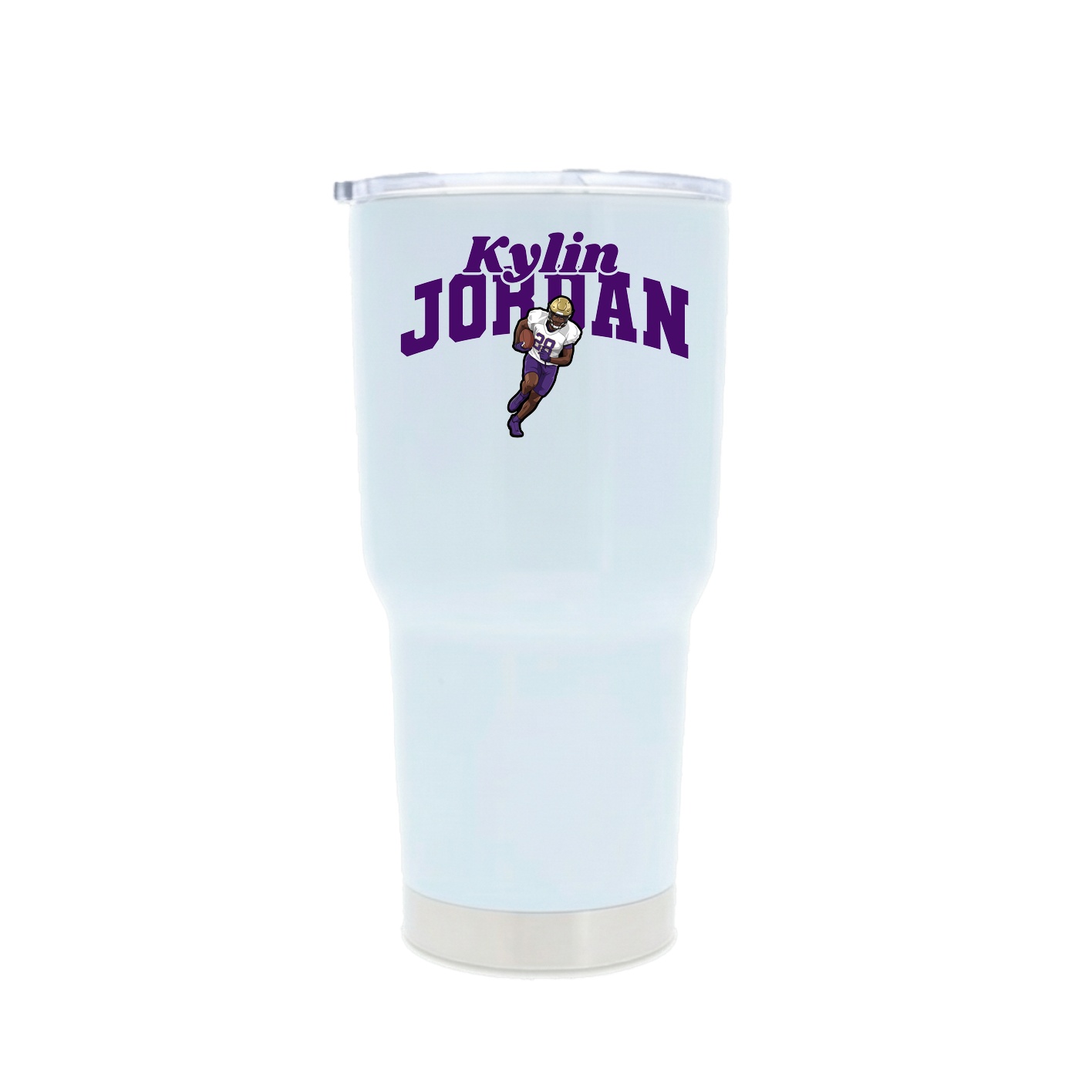 30oz Stainless Steel Tumbler — Signature Arch in White