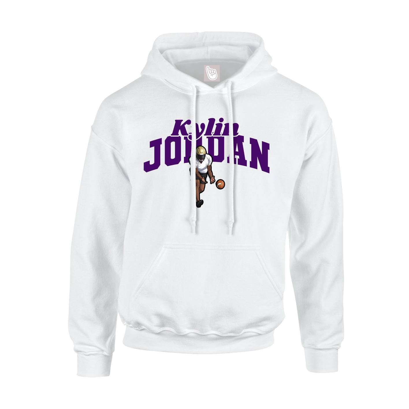 Youth Hoodie — Signature Arch in White