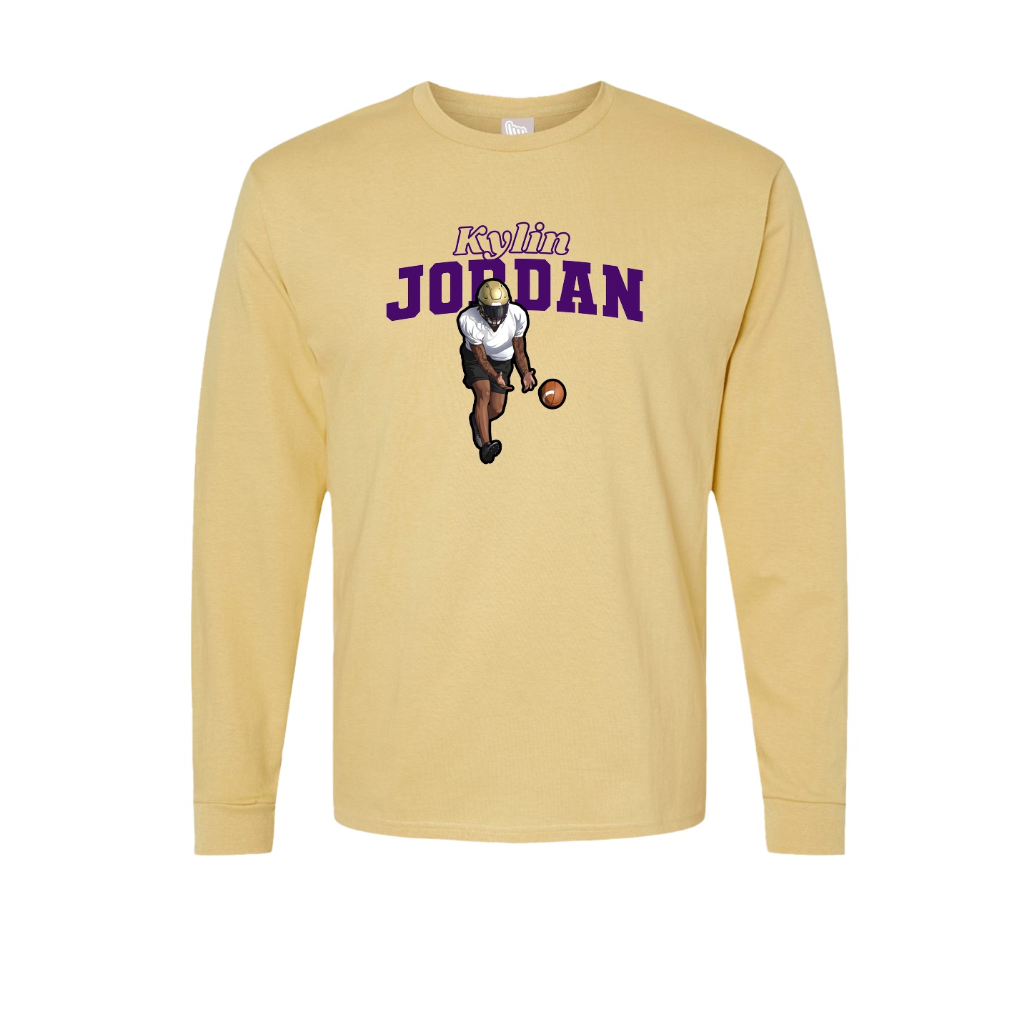 Long Sleeve Tee — Name Arch in Vegas Gold