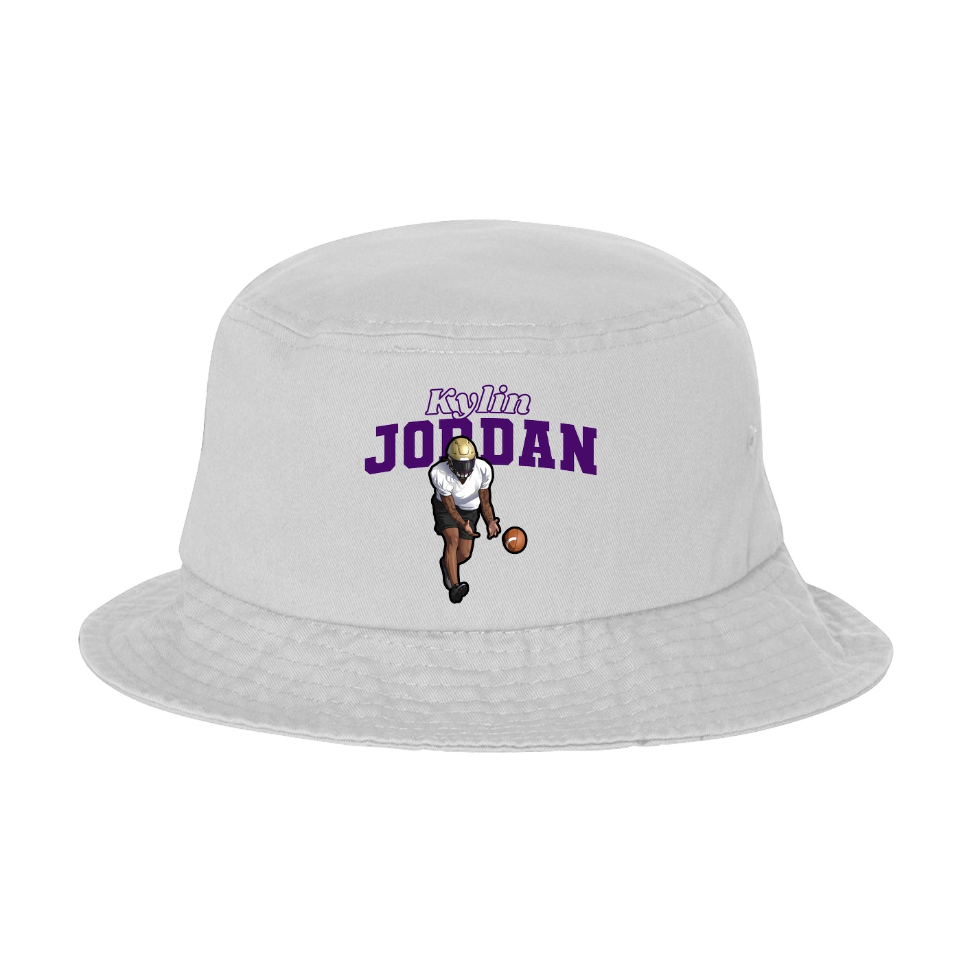Bucket Cap — Name Arch in White