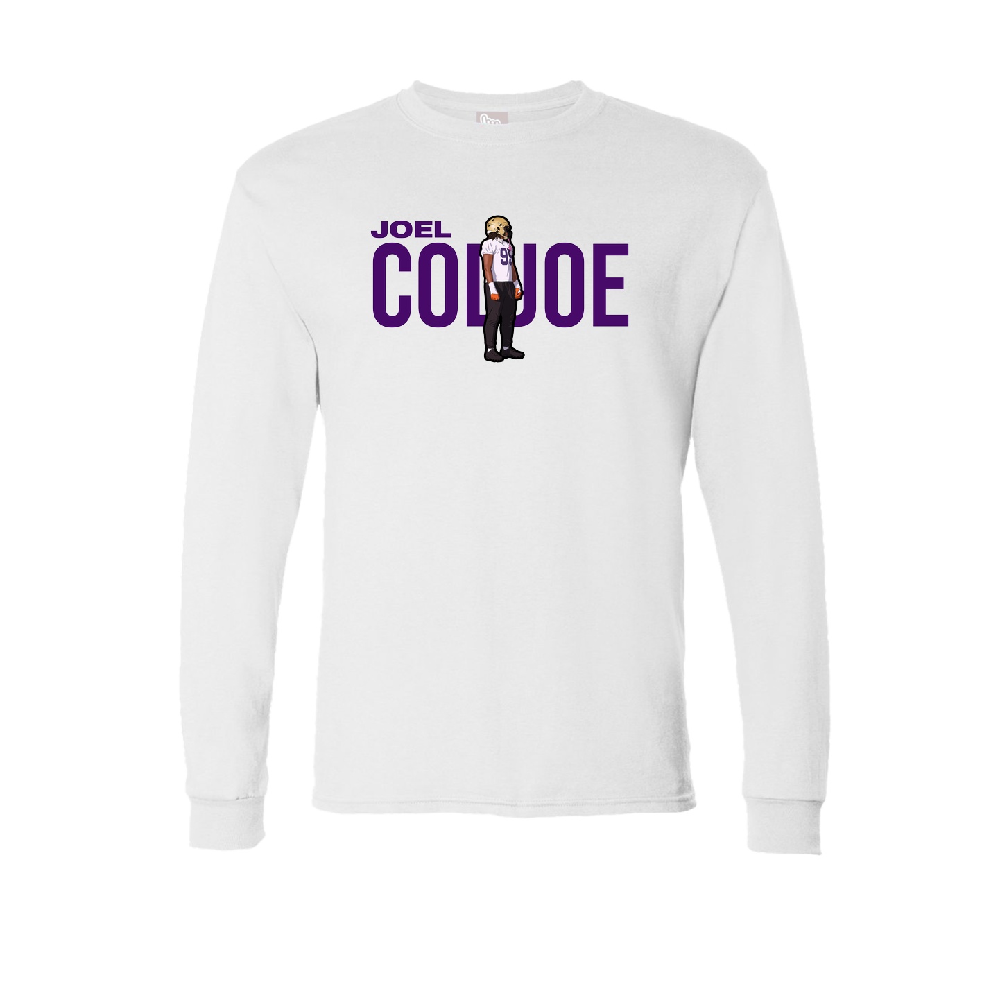 Long Sleeve Tee — Player Name in White