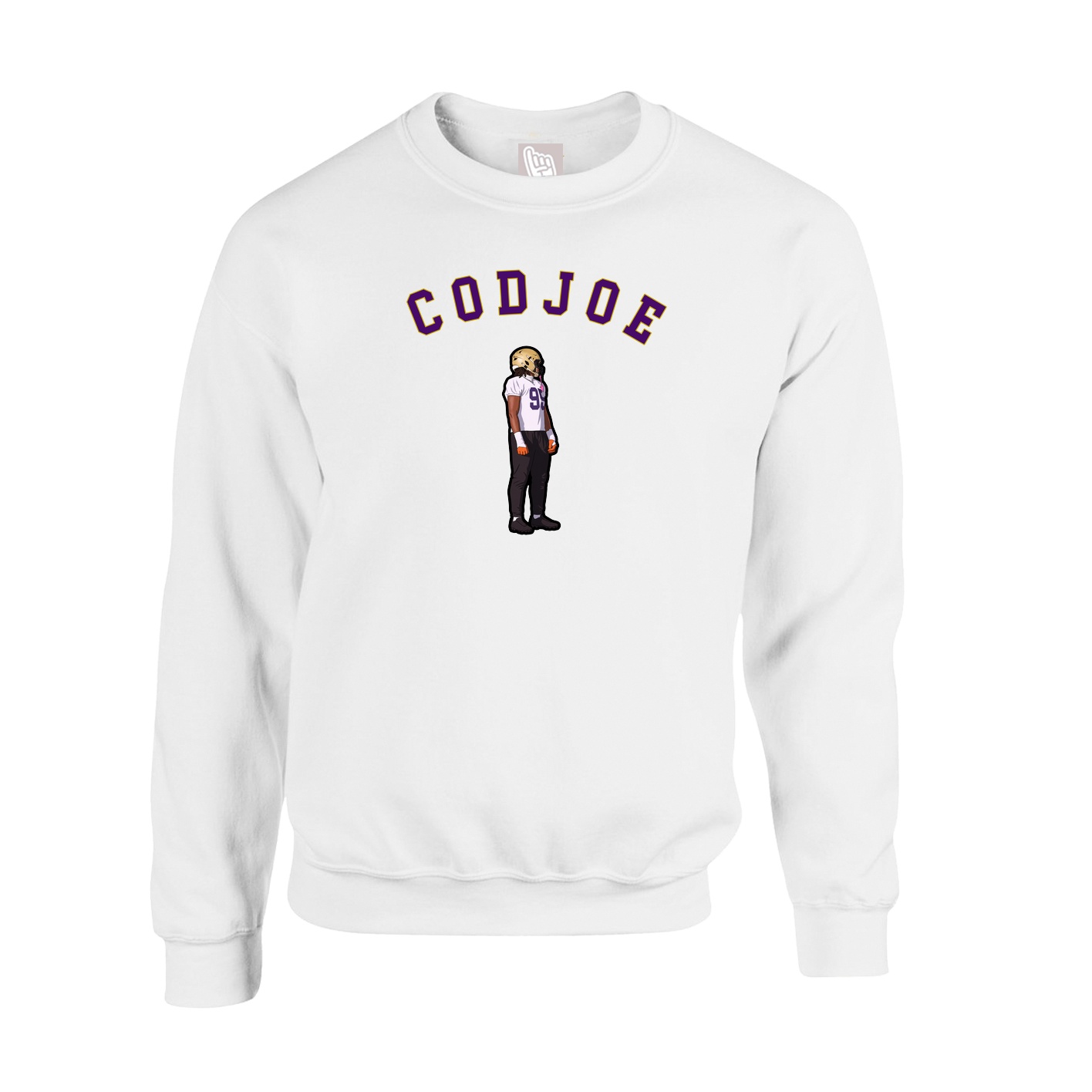 Fleece Crew — Shirsey Arch in White