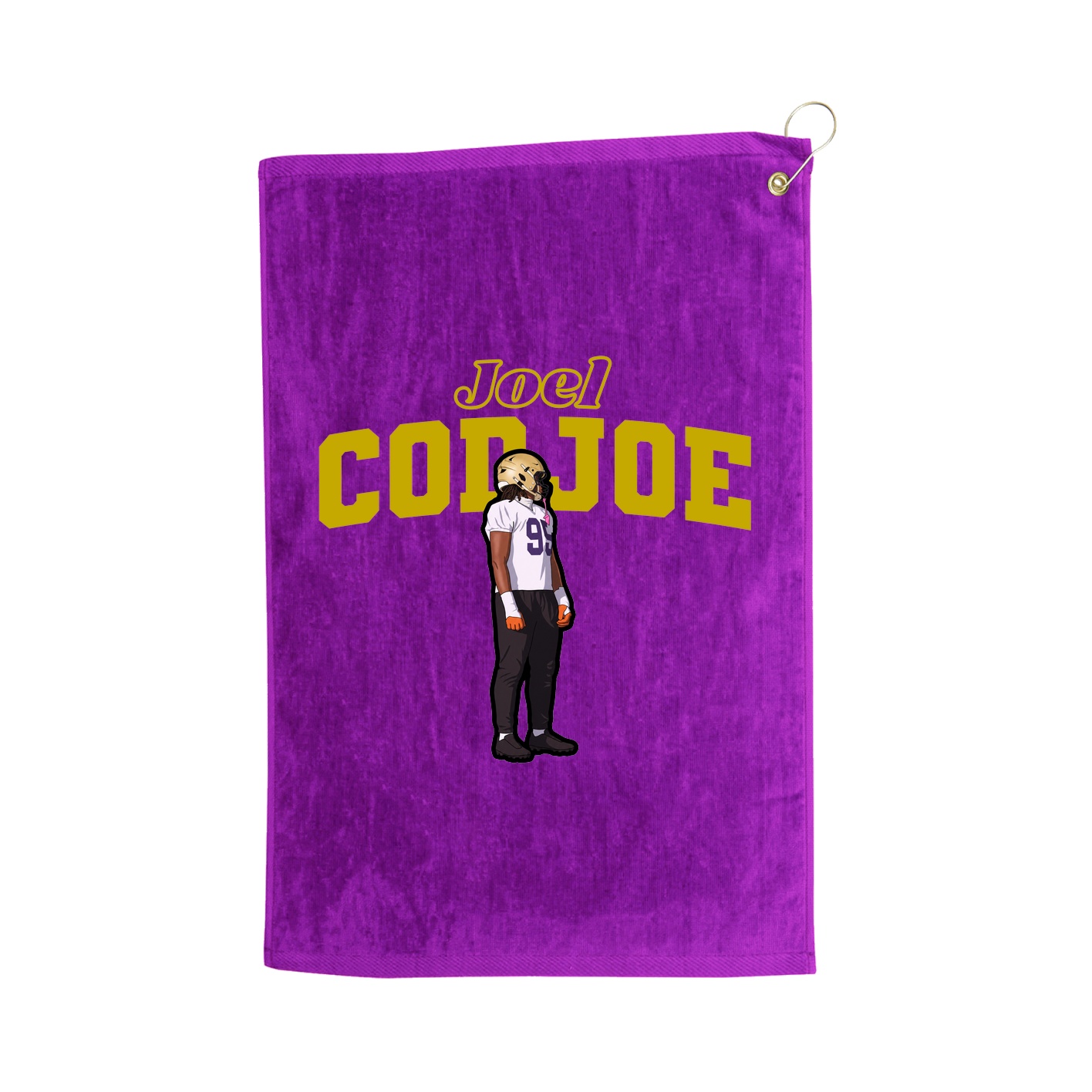 Golf Towel — Name Arch in Purple
