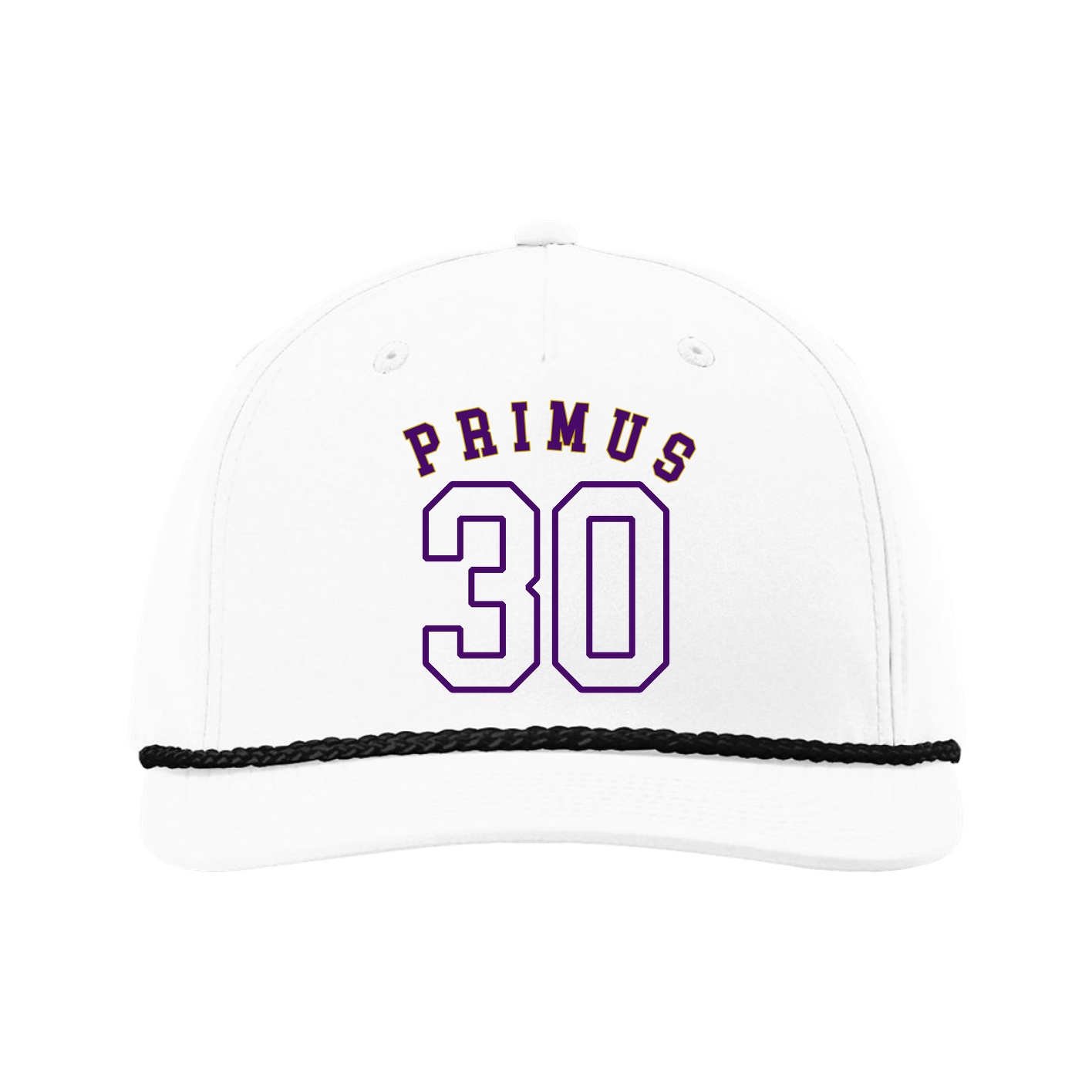 Five-Panel Classic Rope Cap — Shirsey Arch in White