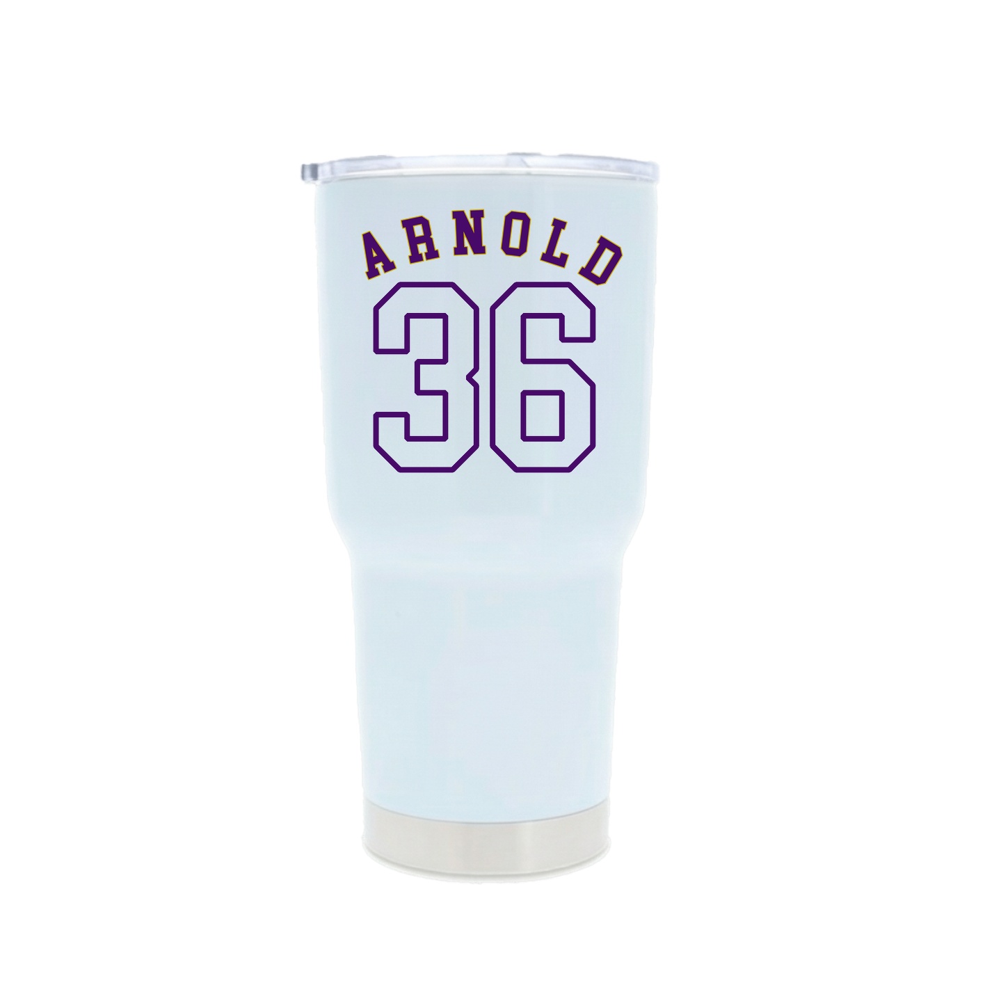 30oz Stainless Steel Tumbler — Shirsey Arch in White