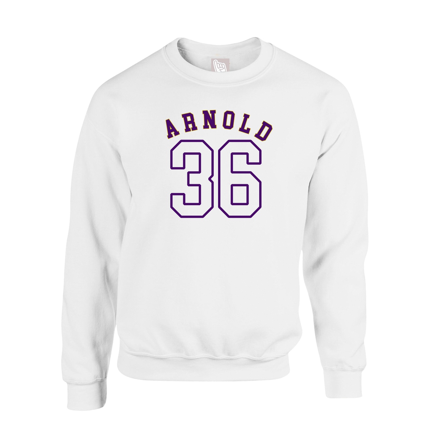 Fleece Crew — Shirsey Arch in White