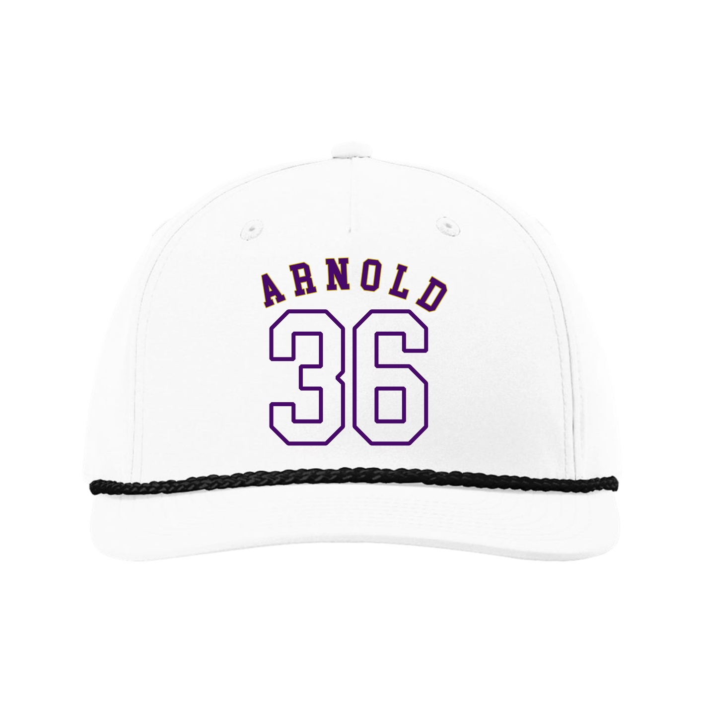 Five-Panel Classic Rope Cap — Shirsey Arch in White