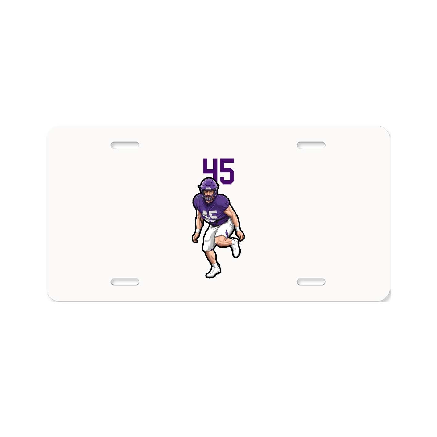 License Plate — Number Top in Classic