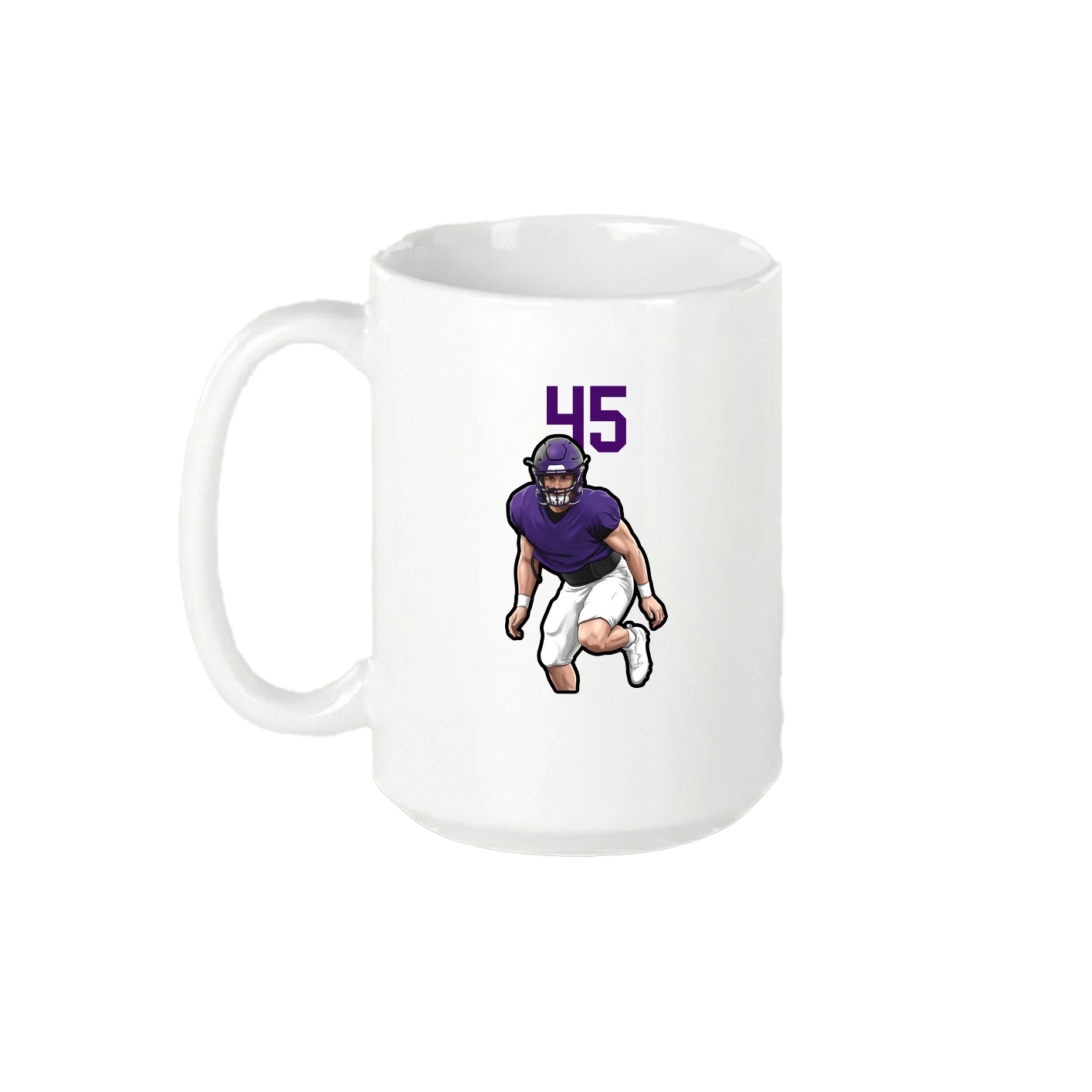 15oz Coffee Mug — Number Top in White