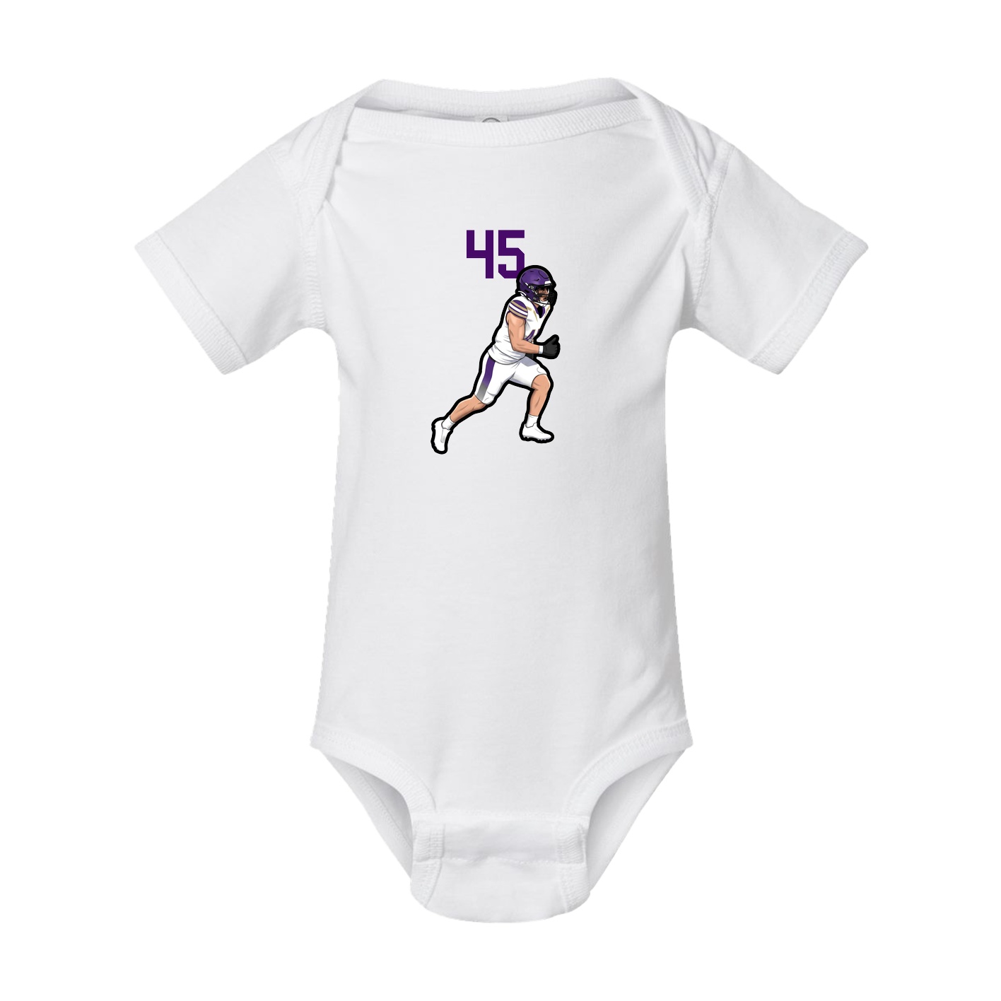 Baby Onesie — Number Top in White