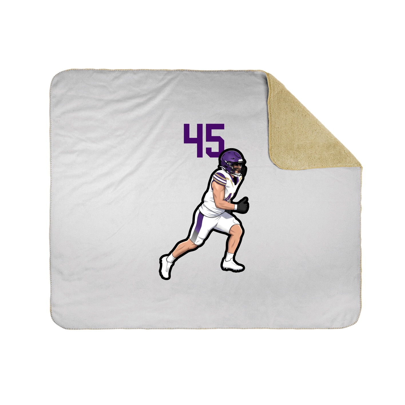 Throw Blanket — Number Top in White