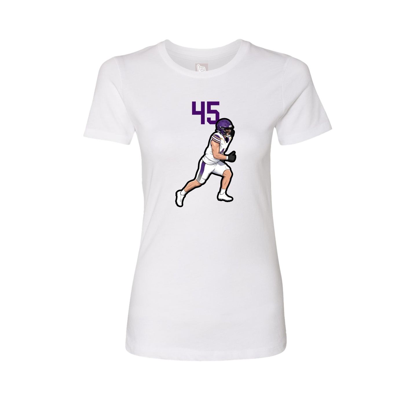 Fitted Women's Tee — Number Top in White