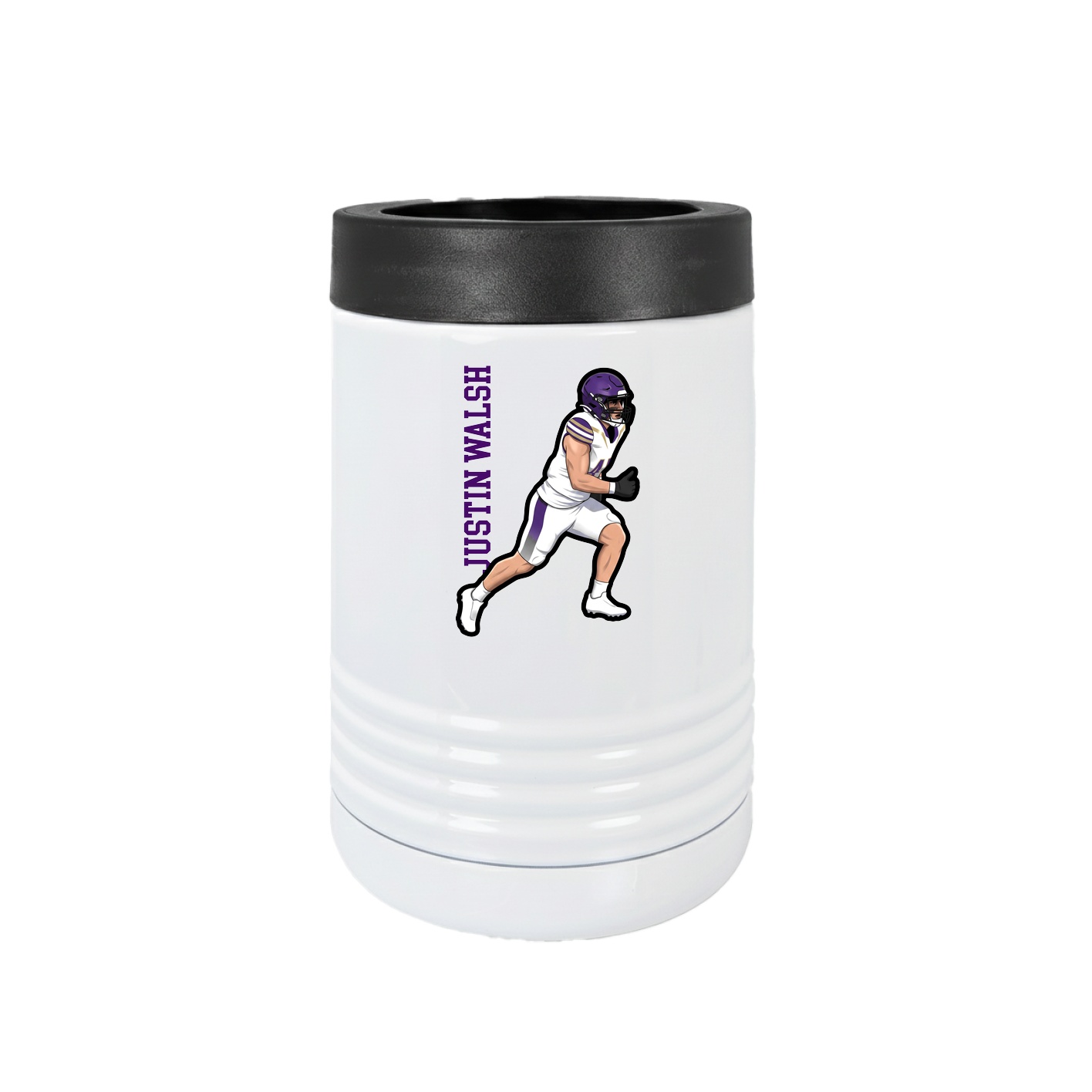 Beverage Holder — Name Vertical in White