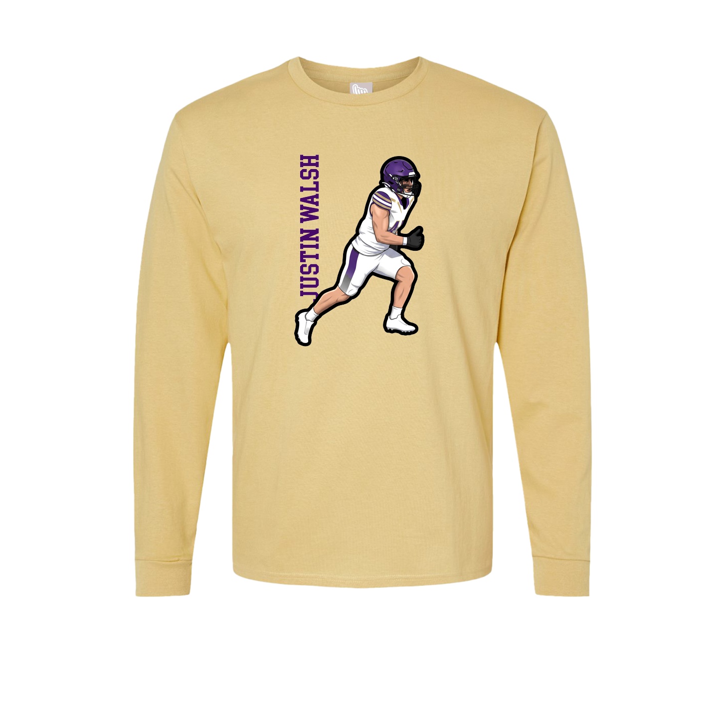 Long Sleeve Tee — Name Vertical in Vegas Gold
