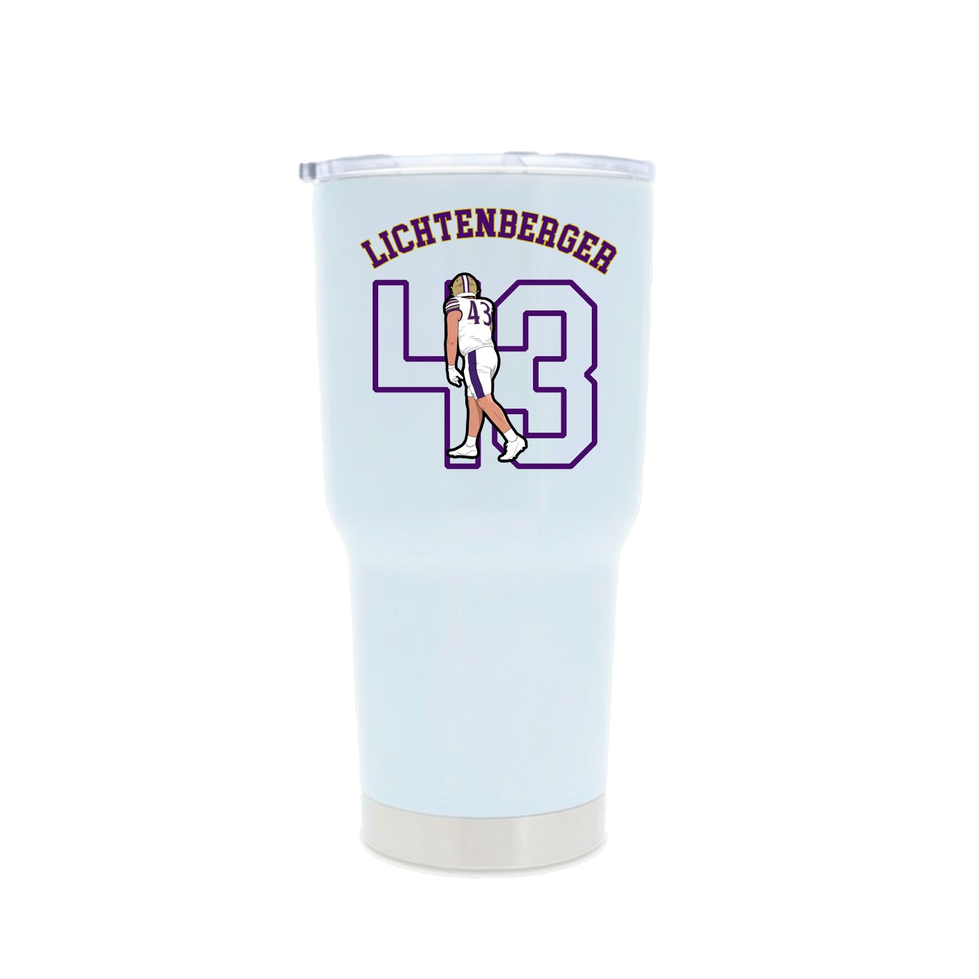 30oz Stainless Steel Tumbler — Shirsey Arch in White