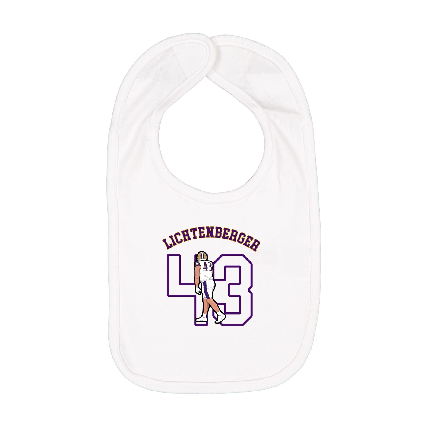Infant Bib — Shirsey Arch in White