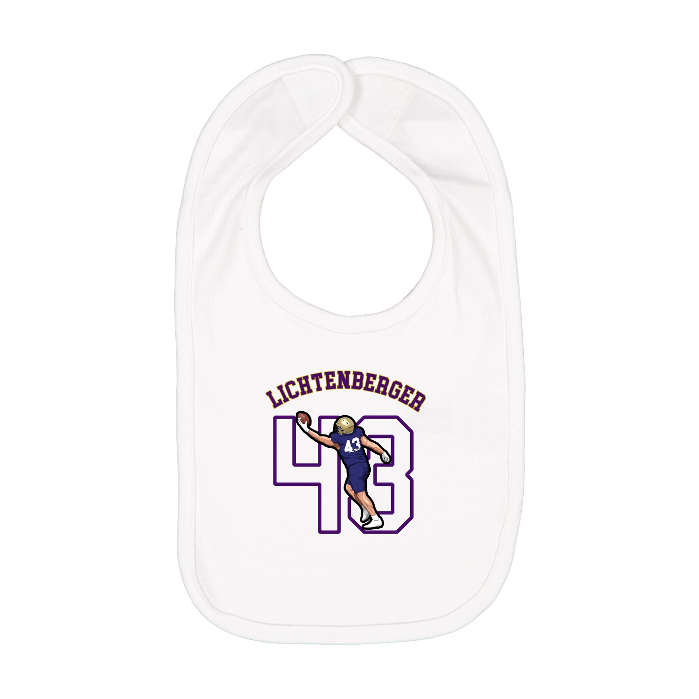 Infant Bib — Shirsey Arch in White