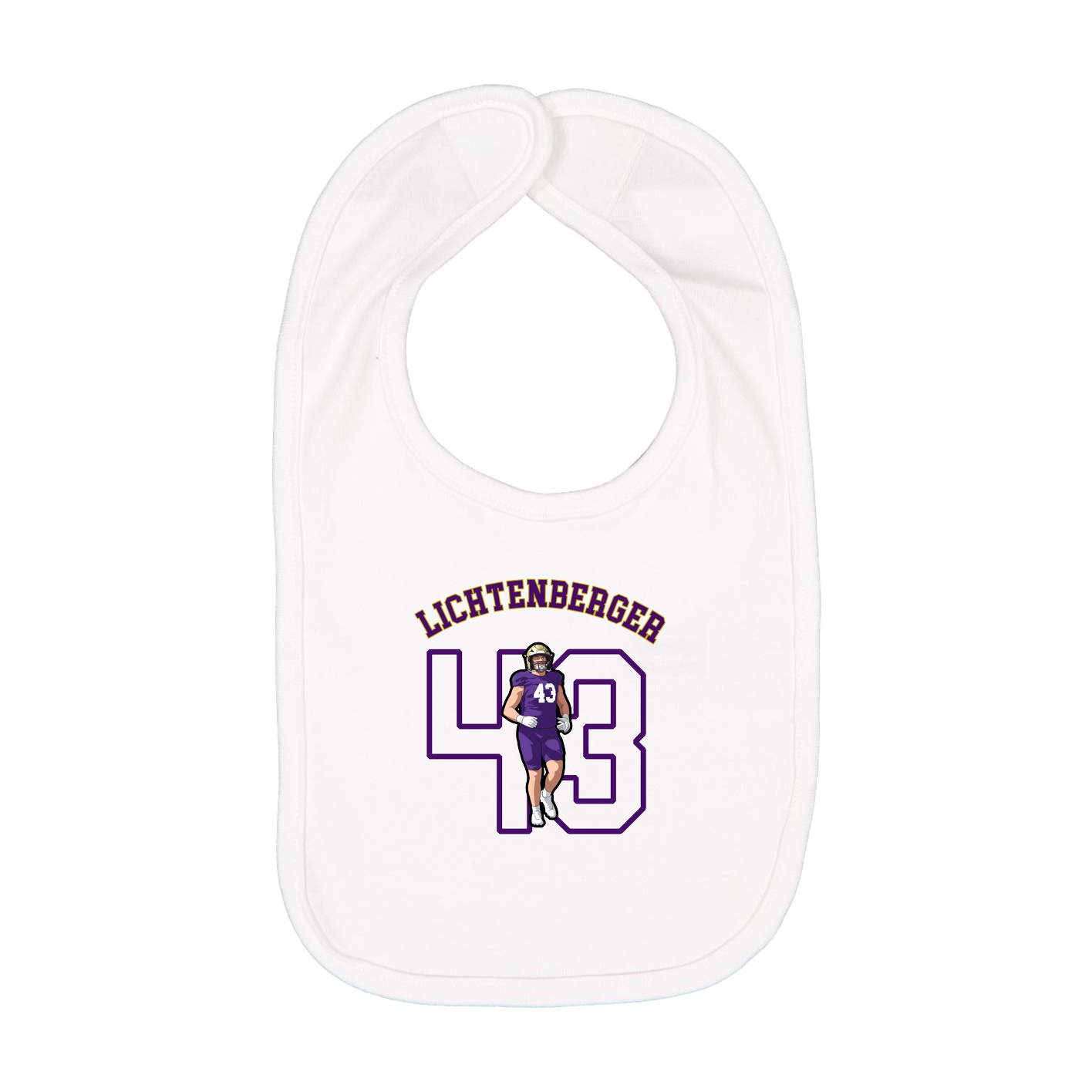Infant Bib — Shirsey Arch in White
