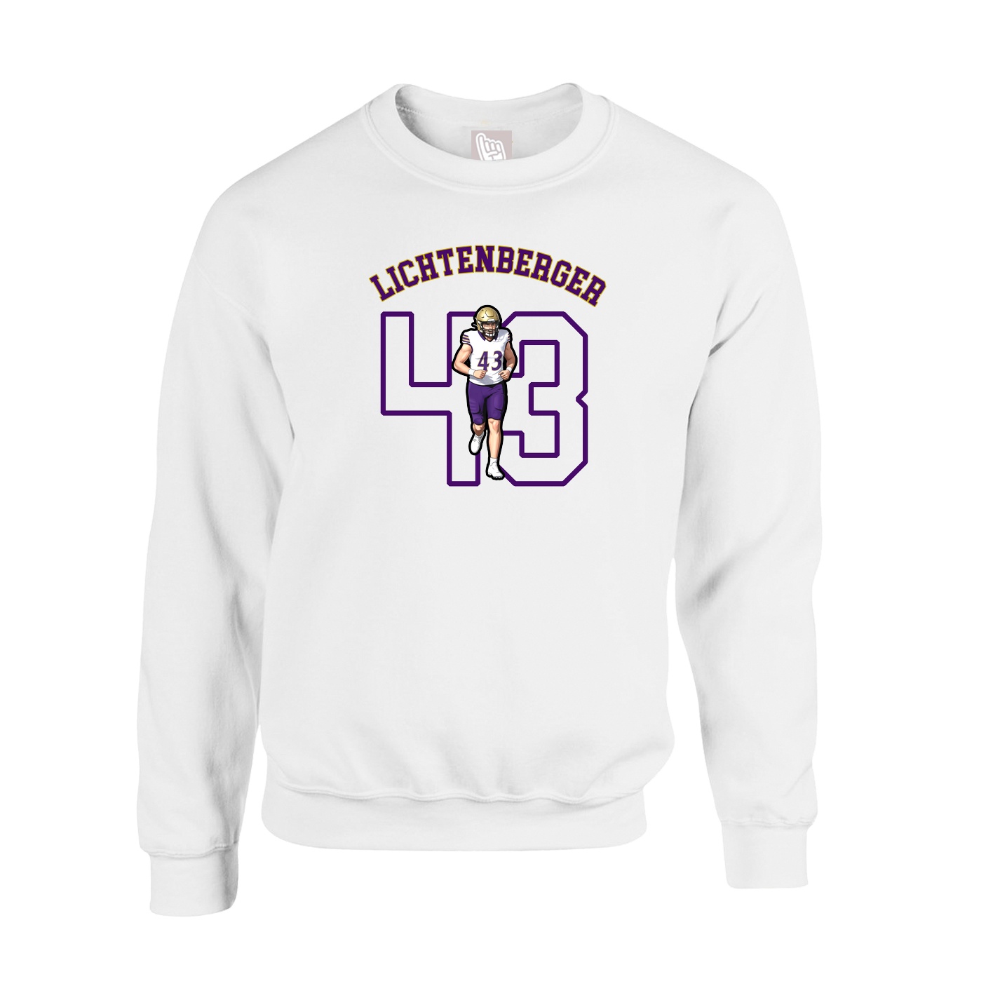 Fleece Crew — Shirsey Arch in White