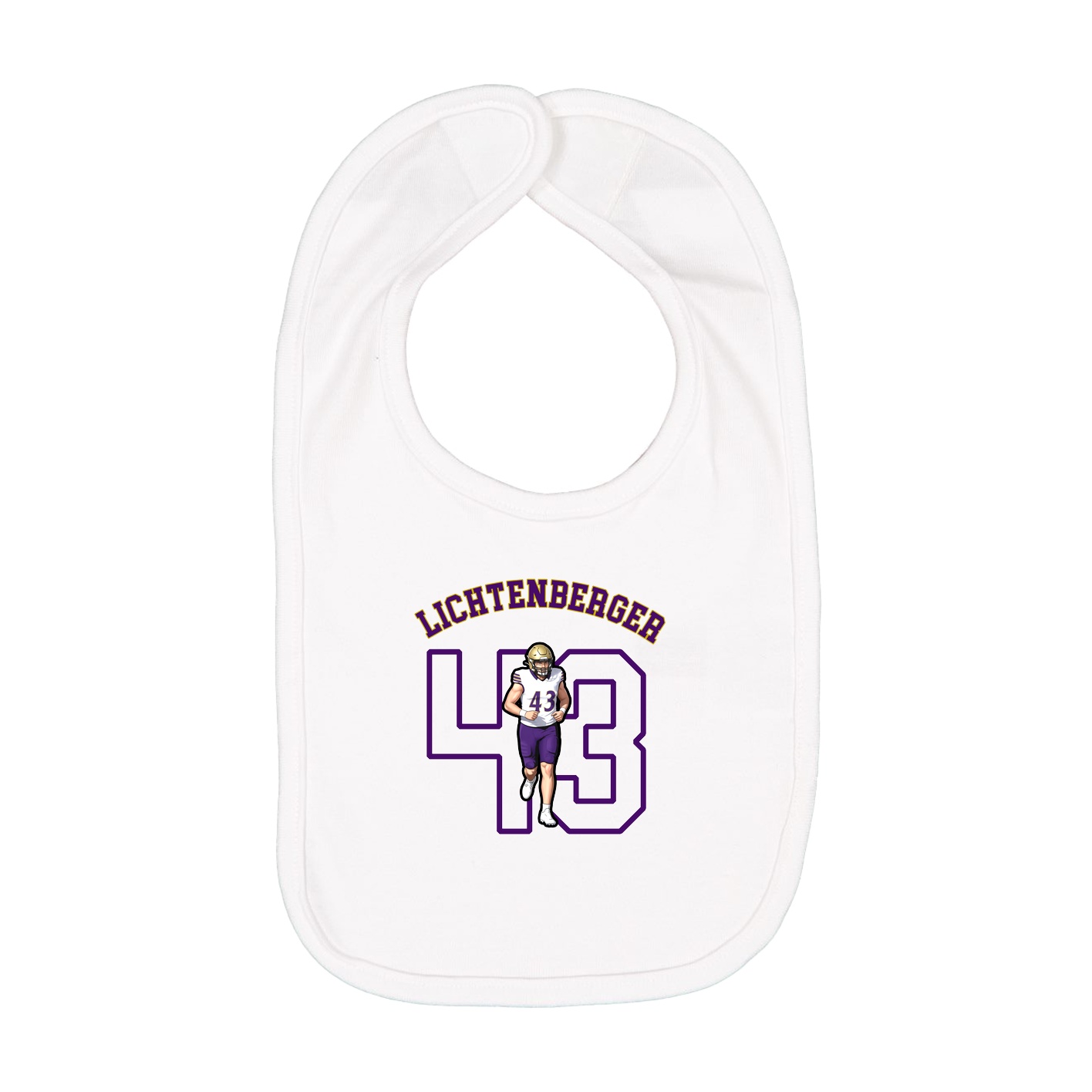Infant Bib — Shirsey Arch in White