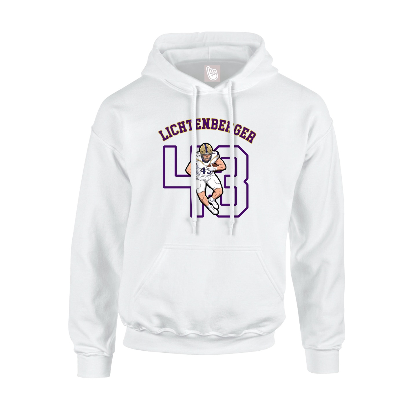 Youth Hoodie — Shirsey Arch in White