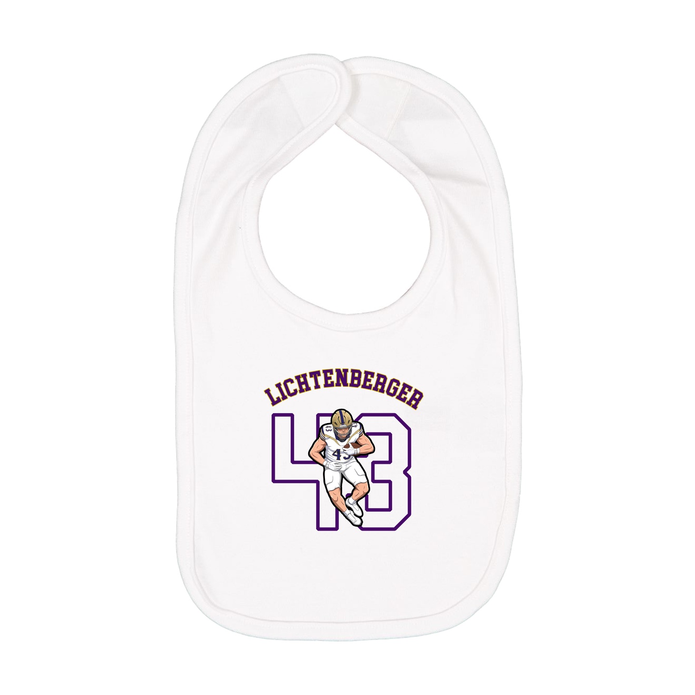 Infant Bib — Shirsey Arch in White