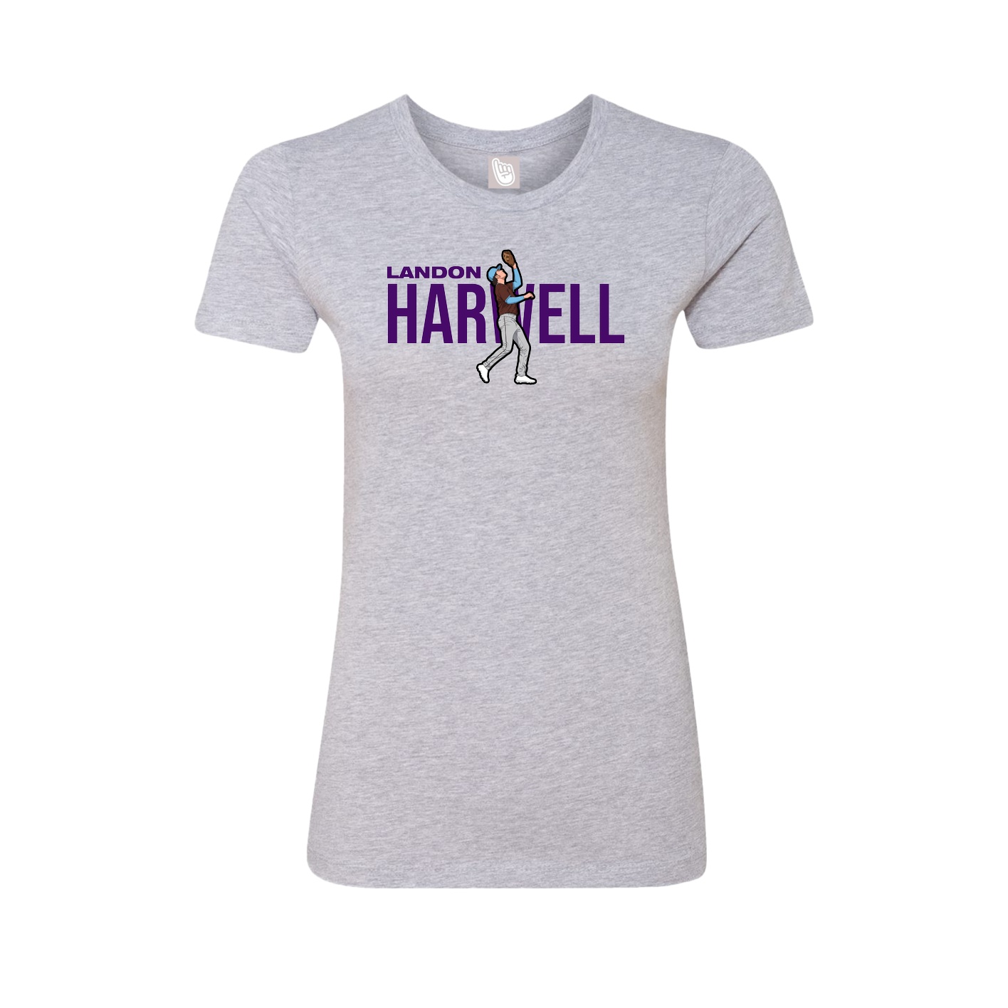 Womens Tee — Player Name in Grey