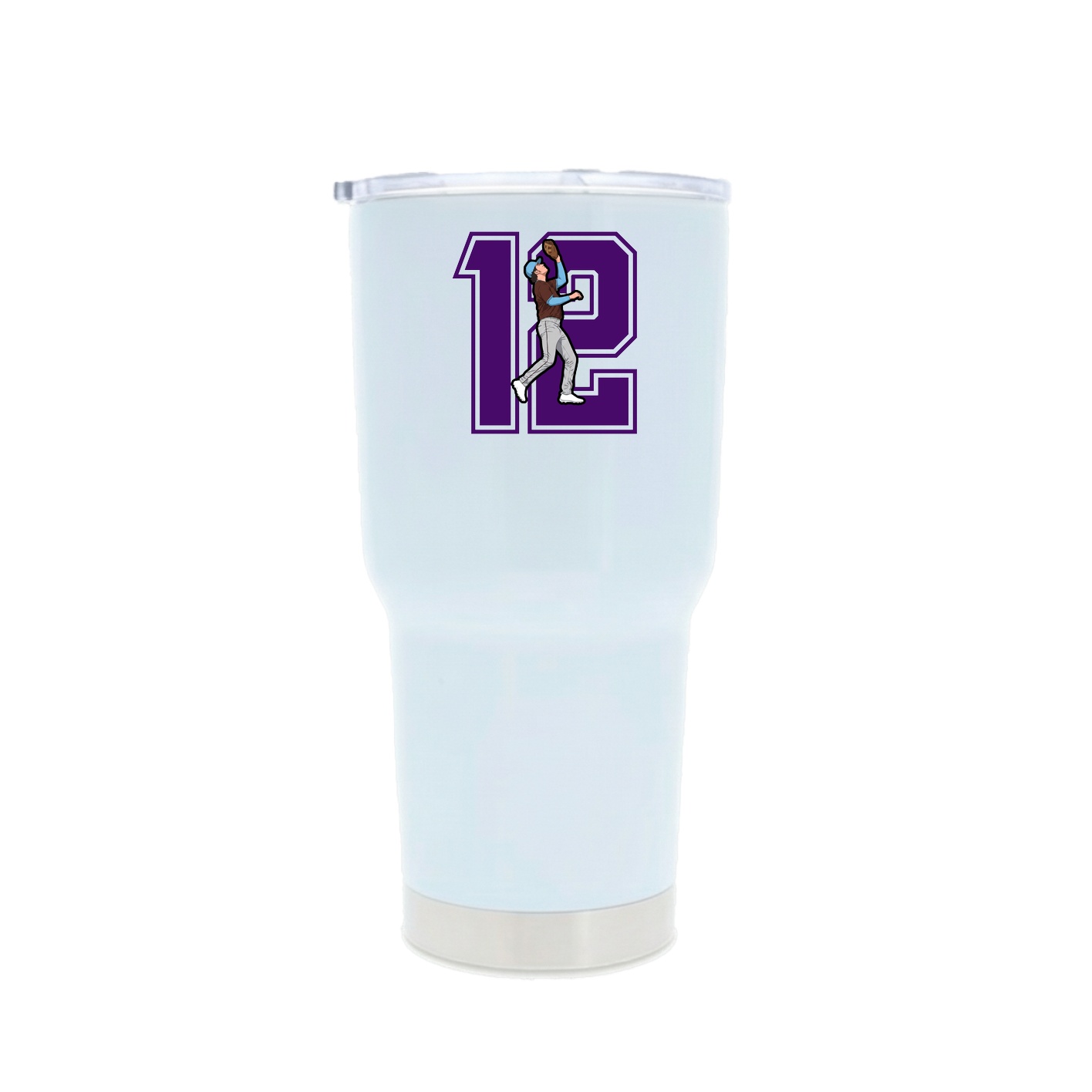 30oz Stainless Steel Tumbler — Number in White
