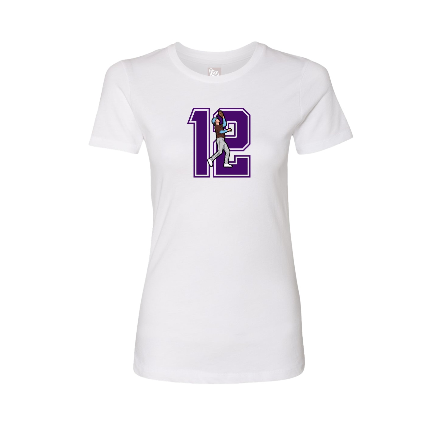 Womens Tee — Number in White