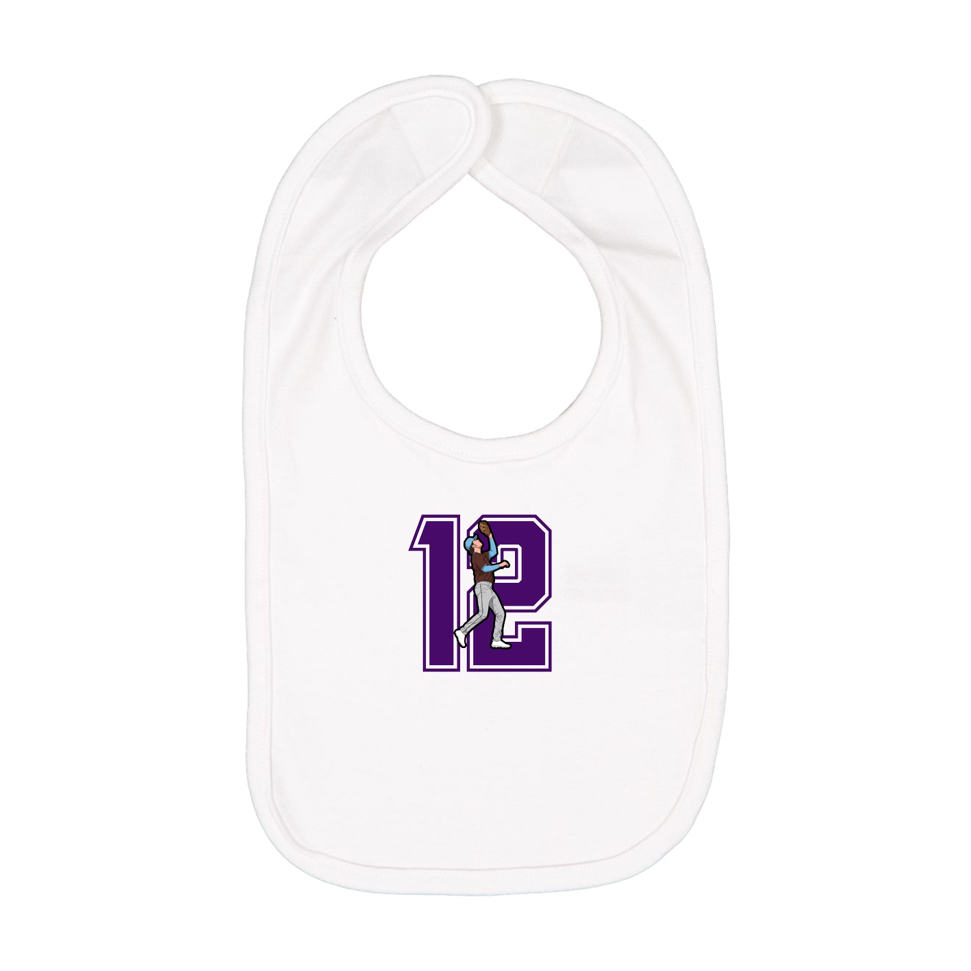 Infant Bib — Number in White