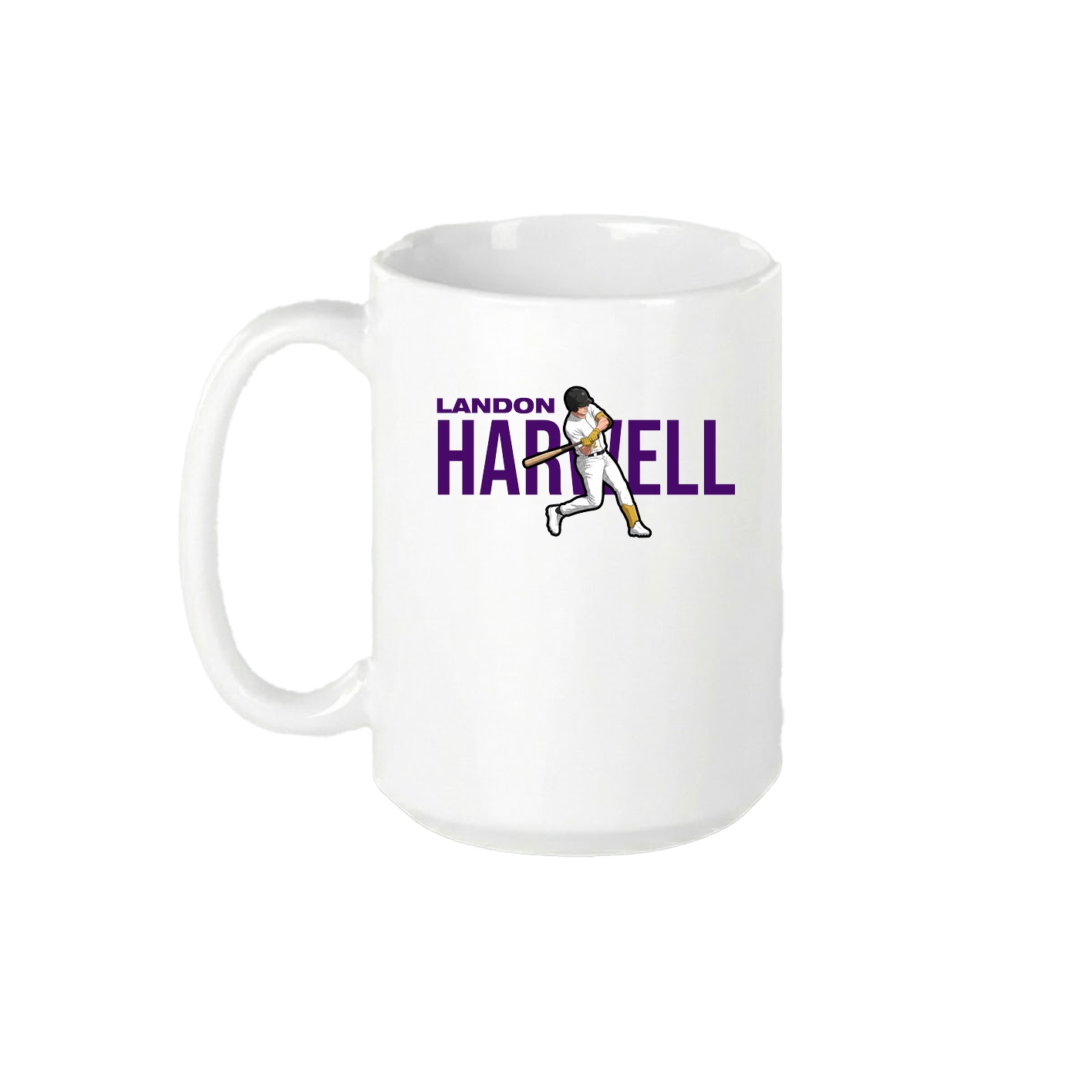 15oz Coffee Mug — Player Name in White