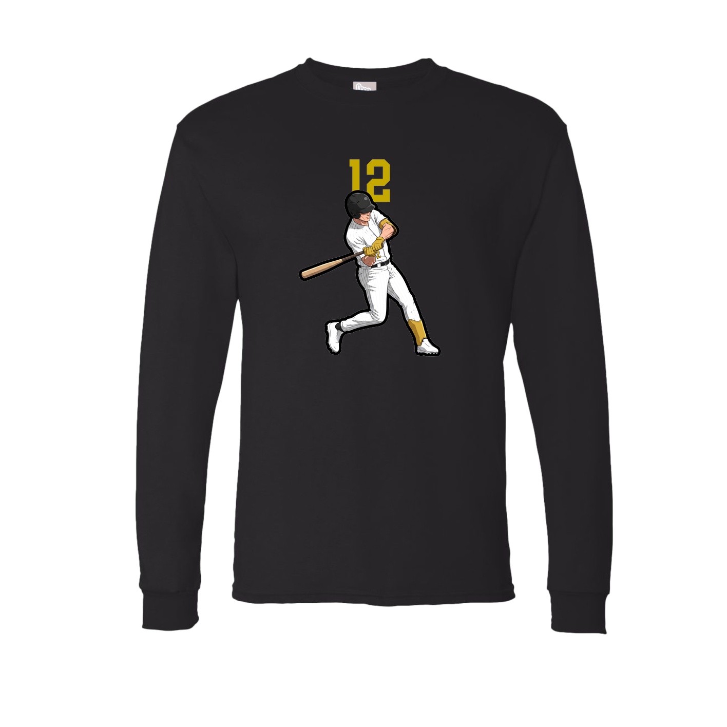 Long Sleeve Tee — Number Top in Black