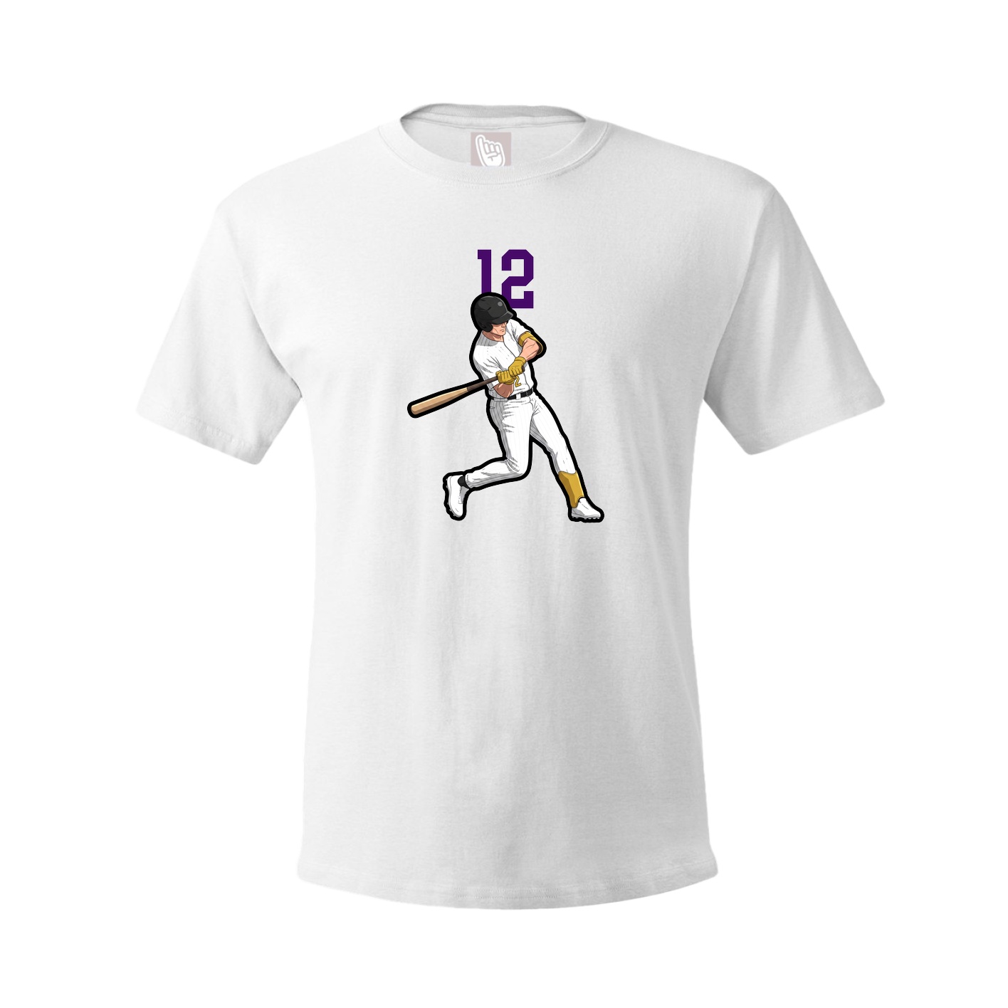 Youth Tee — Number Top in White