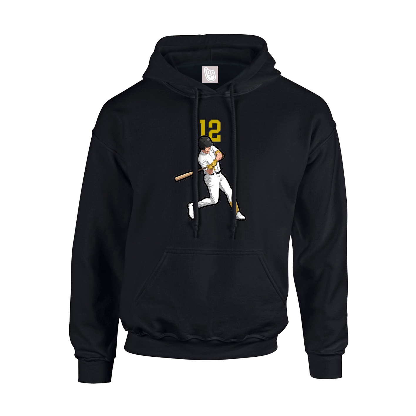 Hoodie — Number Top in Black