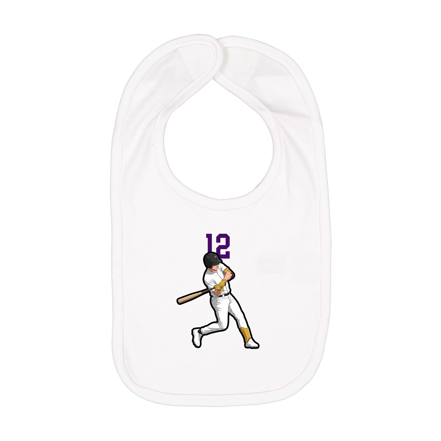 Infant Bib — Number Top in White