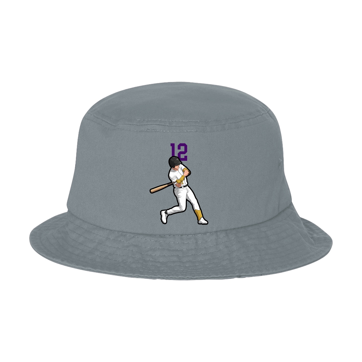 Bucket Cap — Number Top in Grey