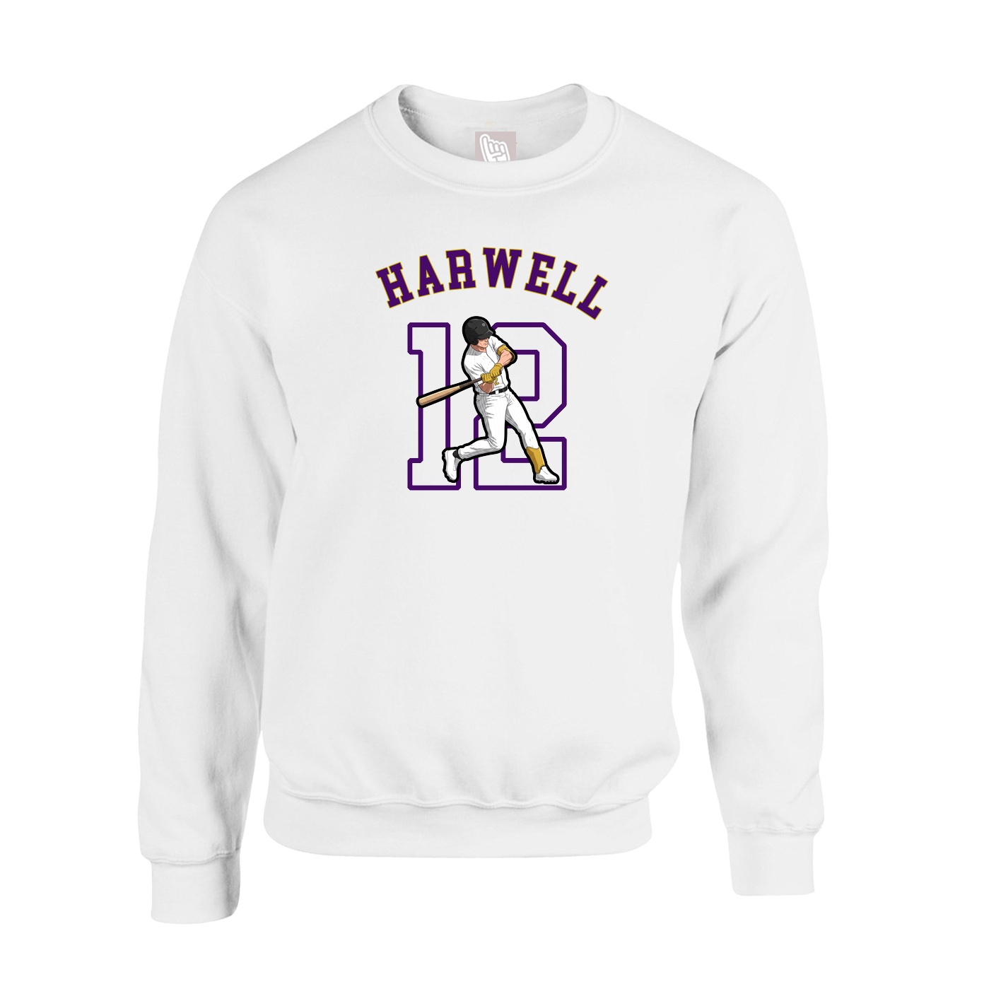Fleece Crew — Shirsey Arch in White
