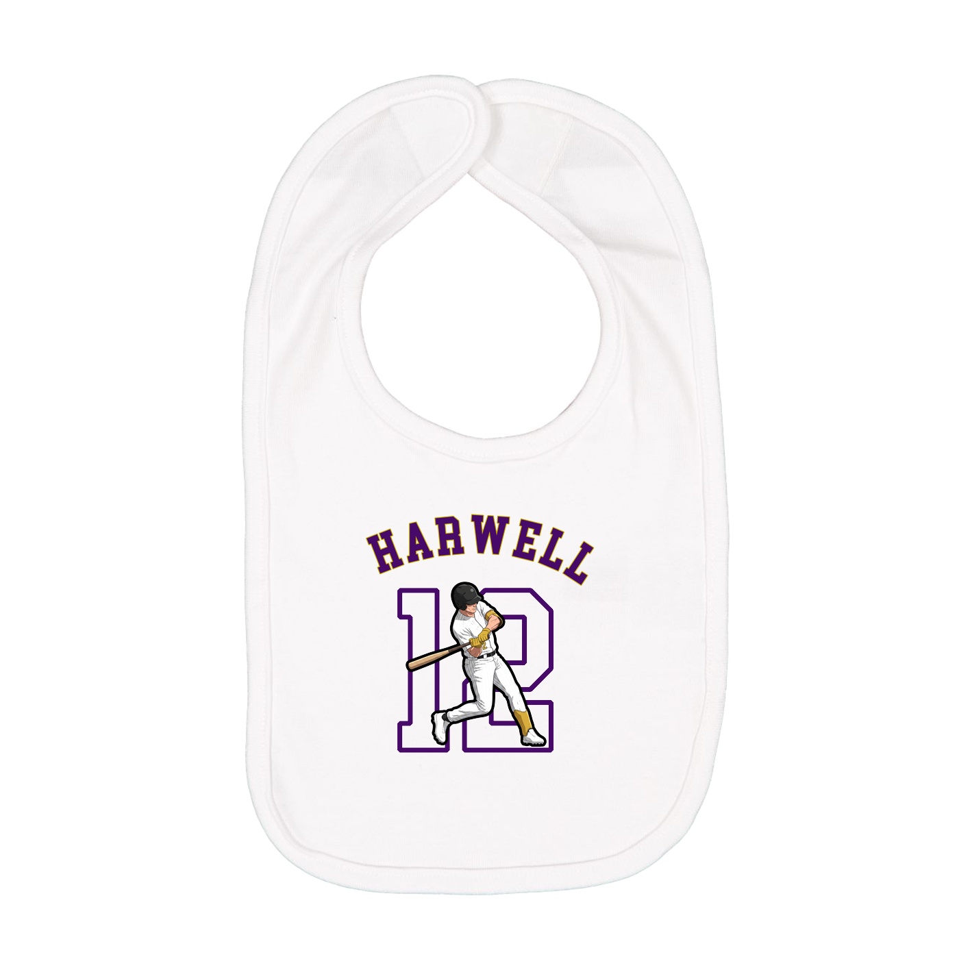 Infant Bib — Shirsey Arch in White