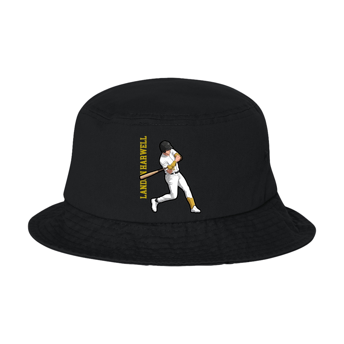 Bucket Cap — Name Vertical in Black