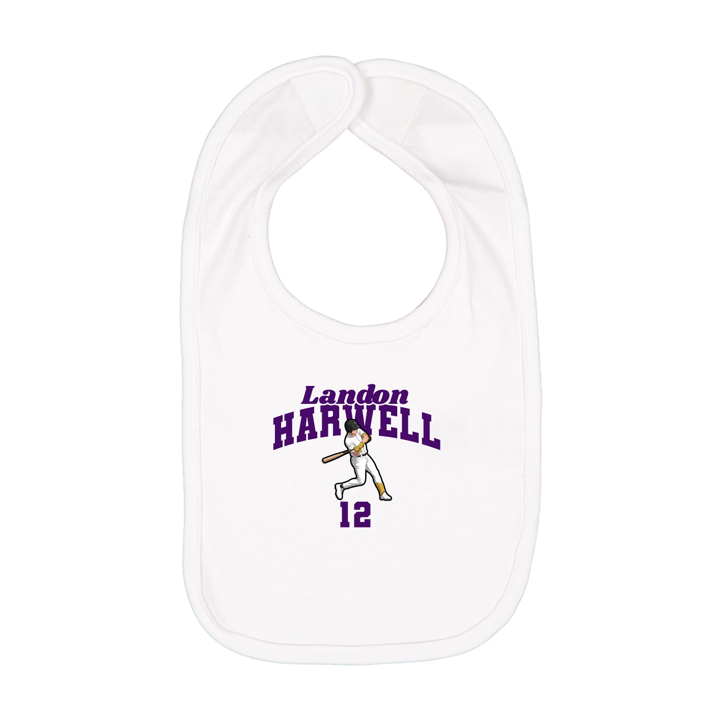 Infant Bib — Signature Arch in White