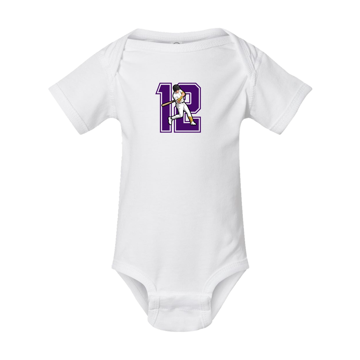 Baby Onesie — Number in White