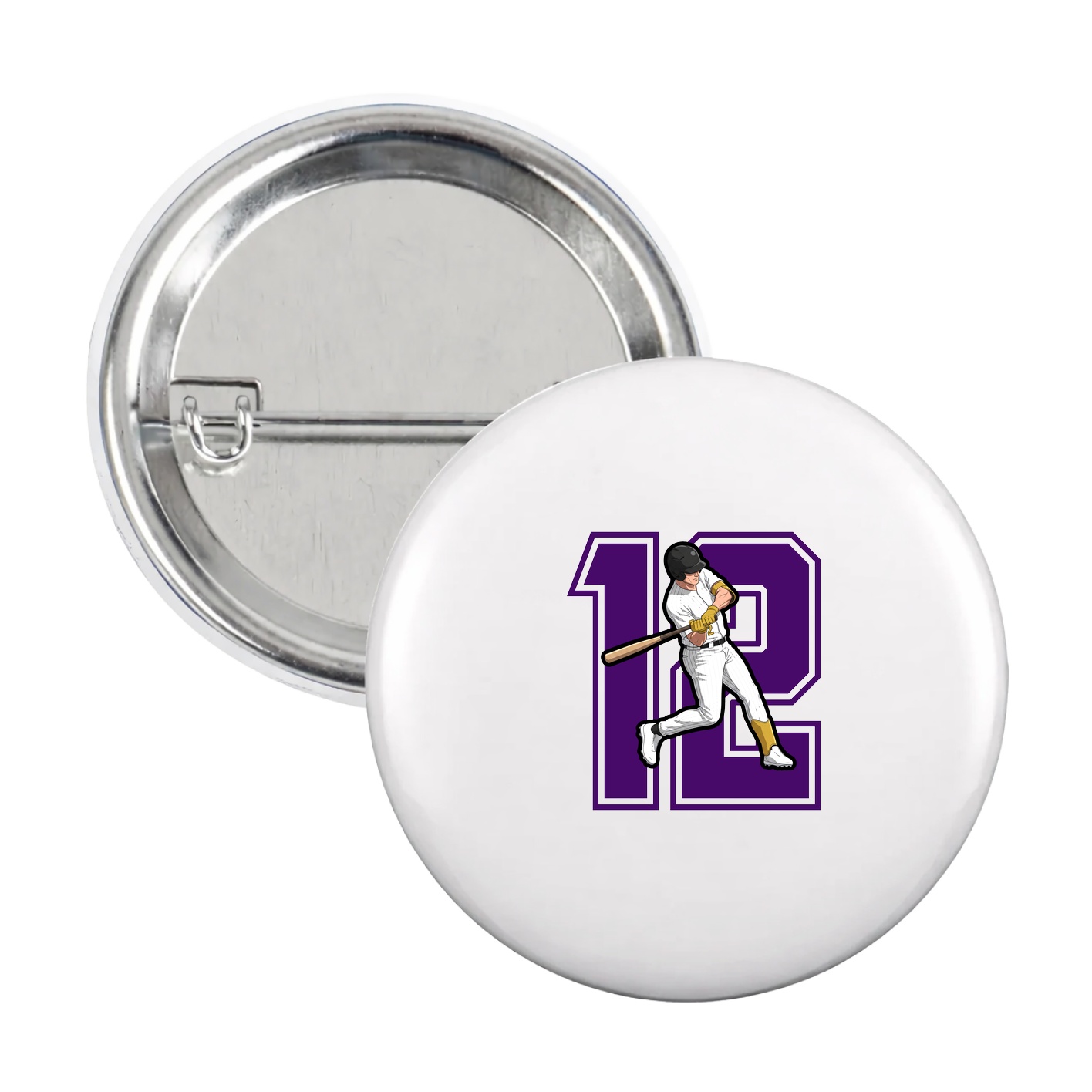 Game Day Button — Number in White