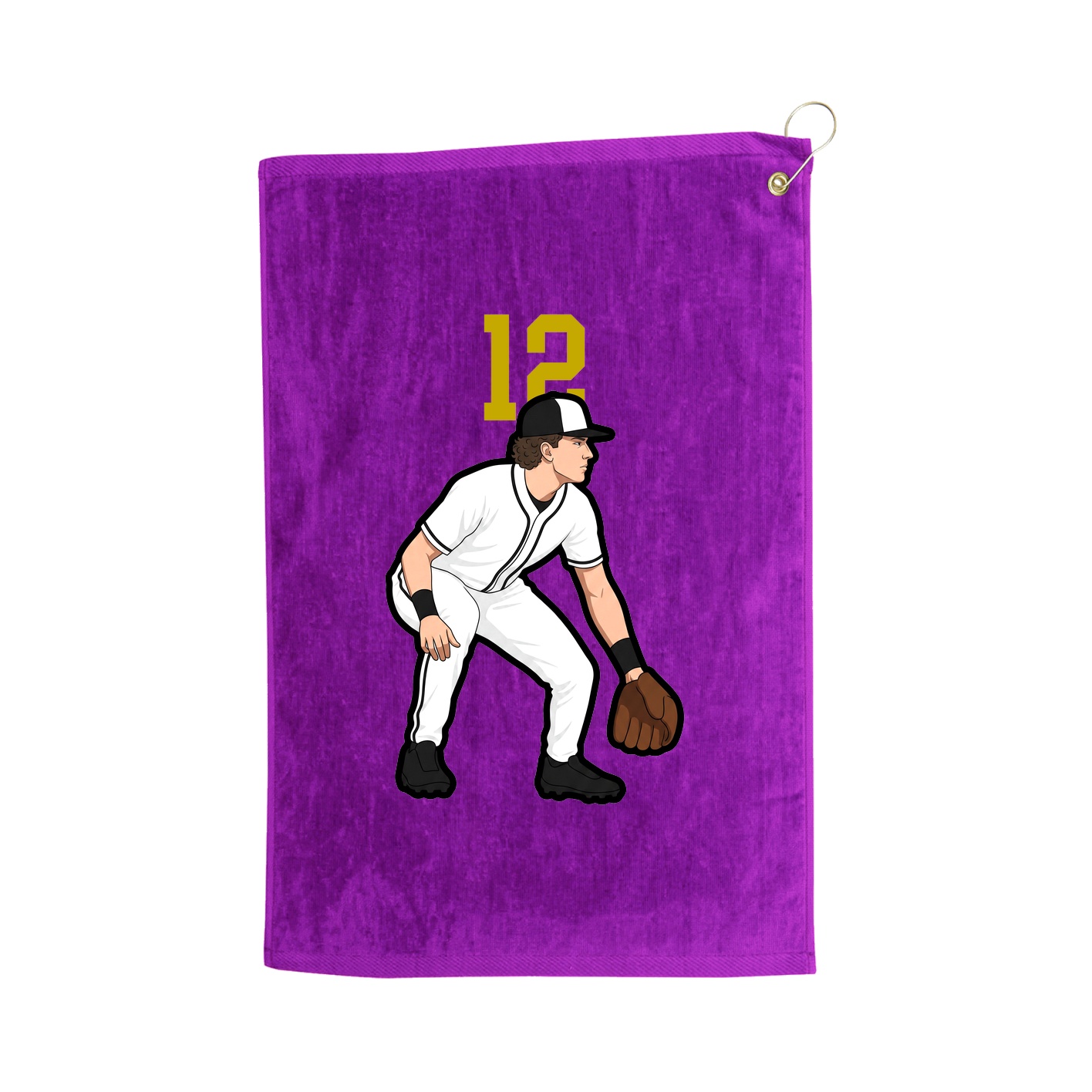 Golf Towel — Number Top in Purple
