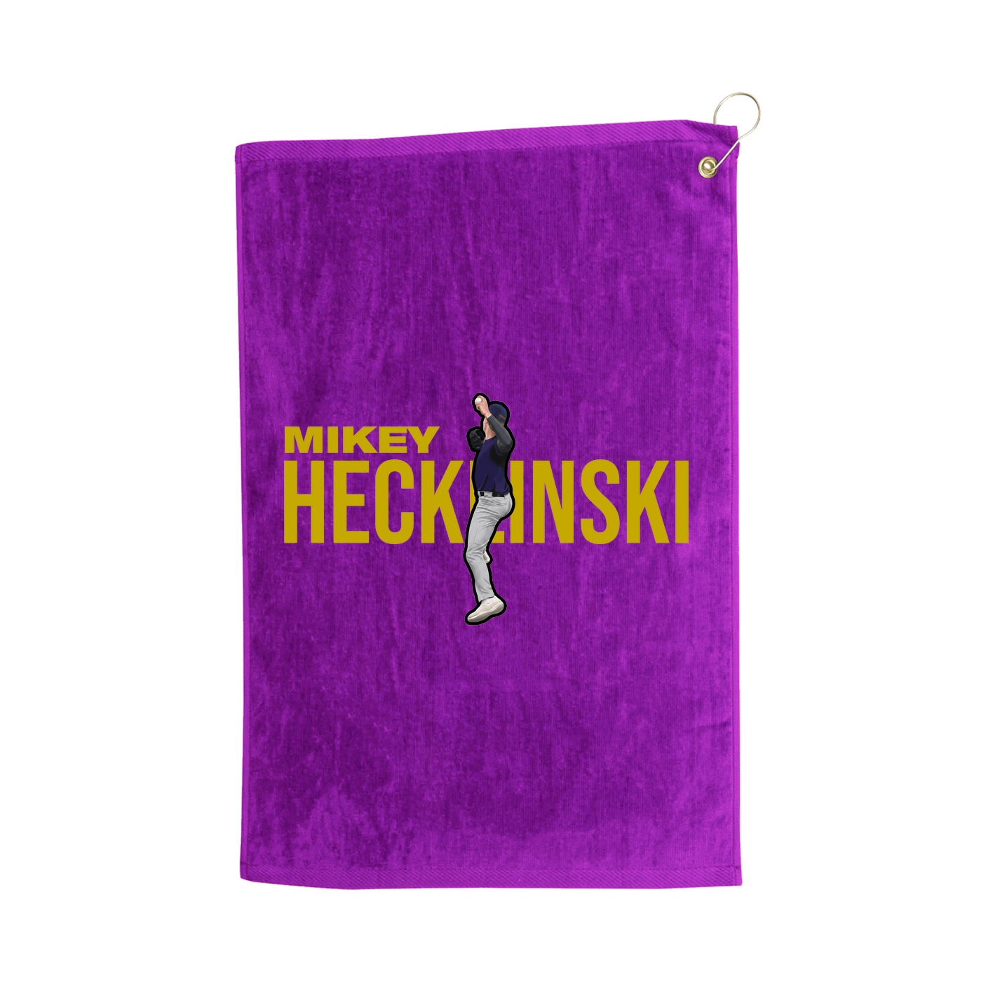 Golf Towel — Player Name in Purple