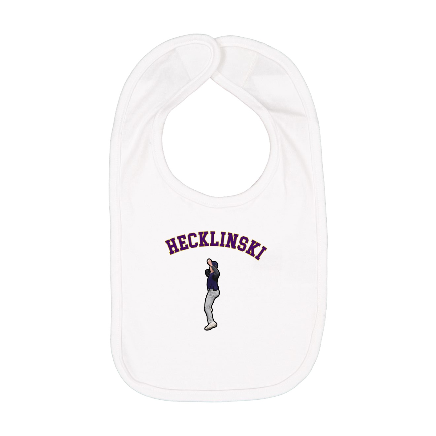 Infant Bib — Shirsey Arch in White