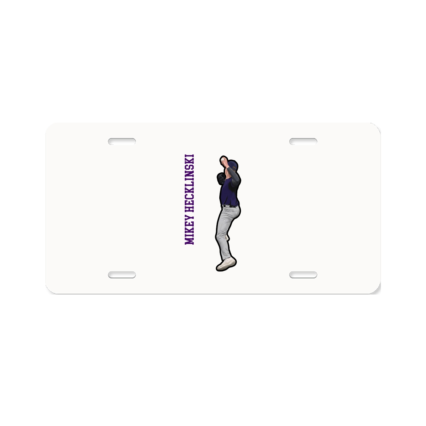 License Plate — Name Vertical in Classic