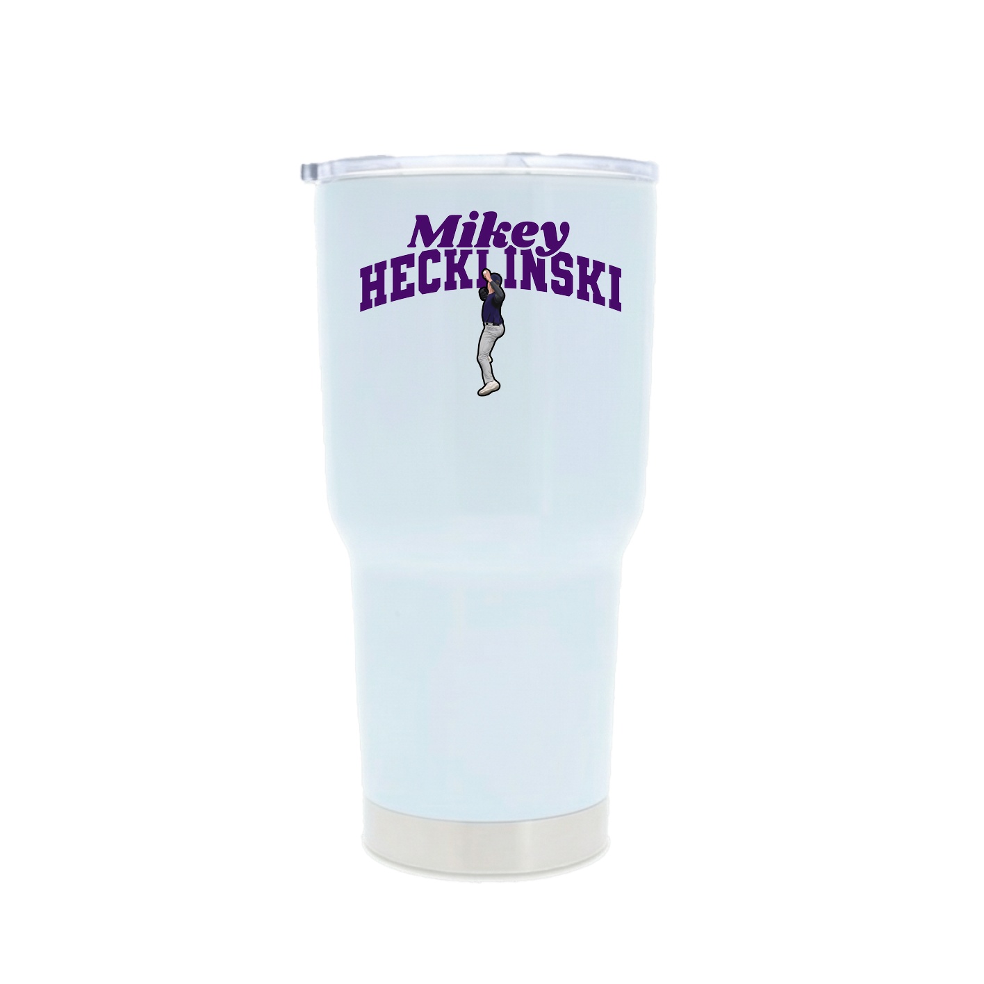 30oz Stainless Steel Tumbler — Signature Arch in White