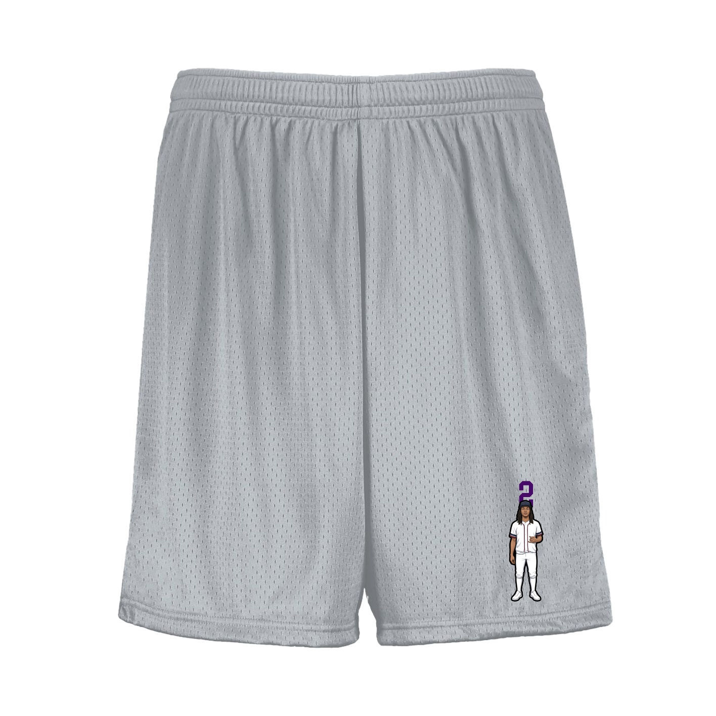 Shorts — Number Top in Silver
