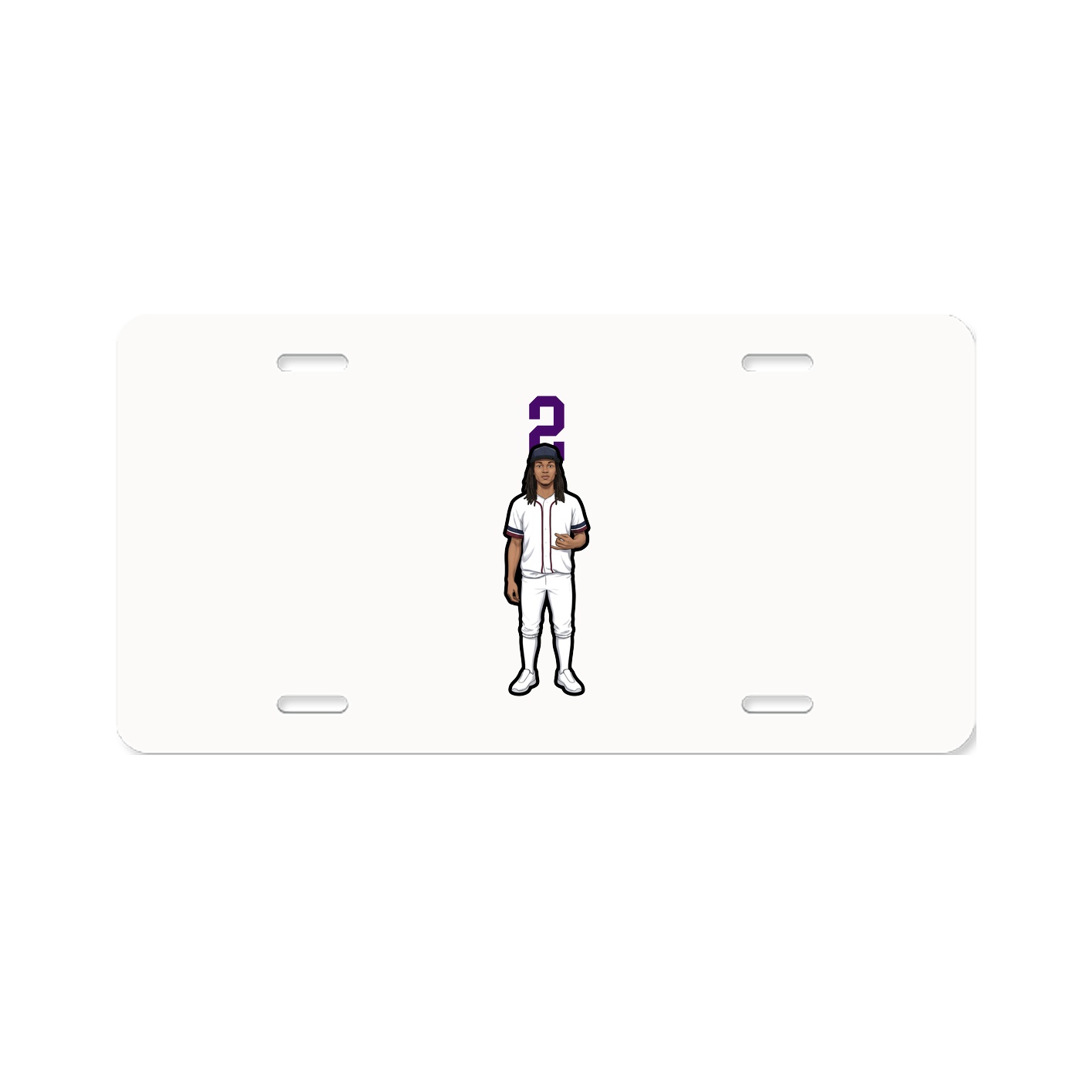 License Plate — Number Top in Classic