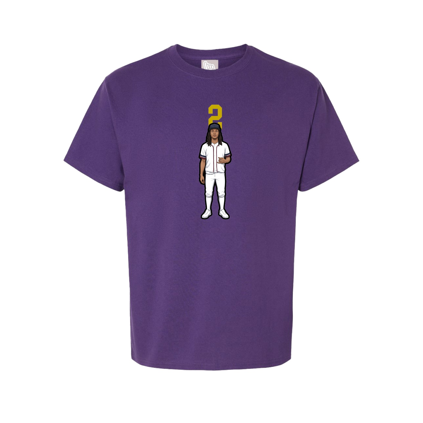 Youth Tee — Number Top in Purple